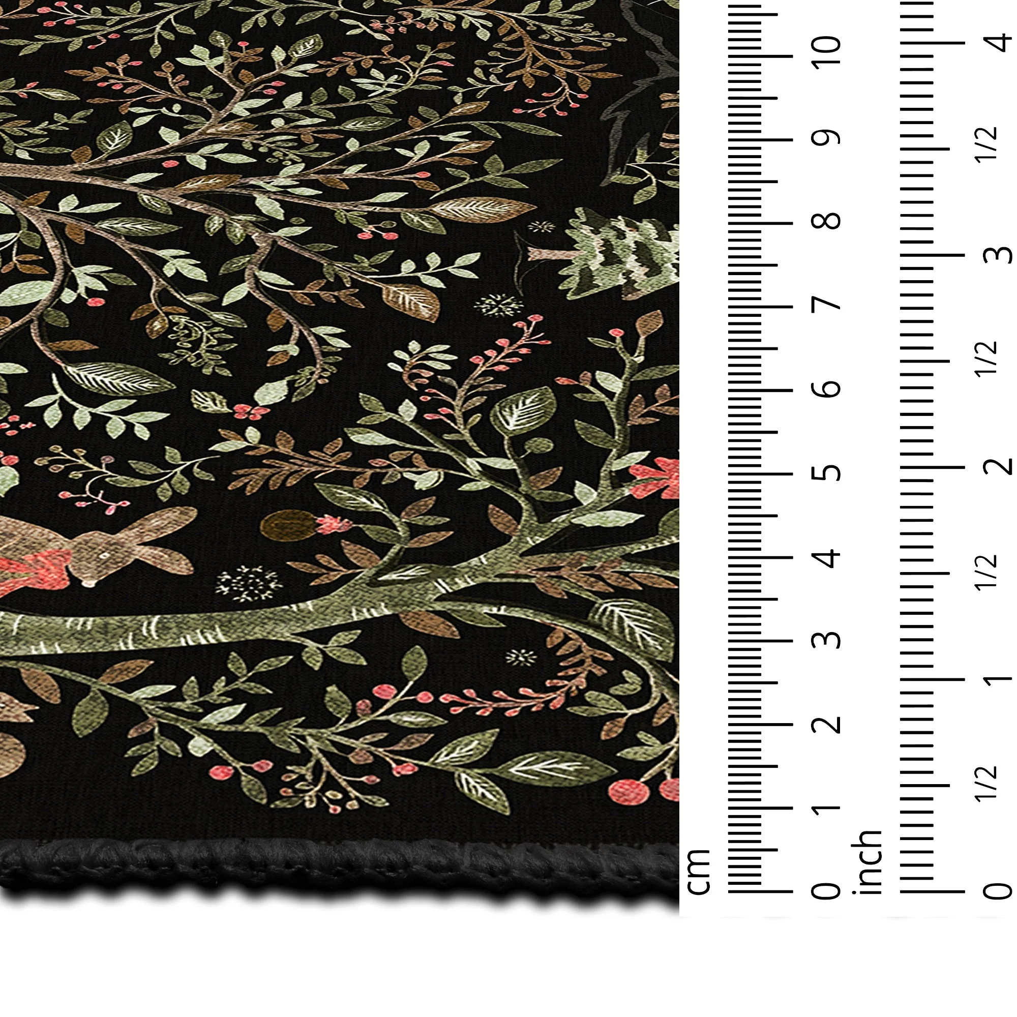 Myrado Christmas Black Machine Washable Cotton Area Rug - Image 7