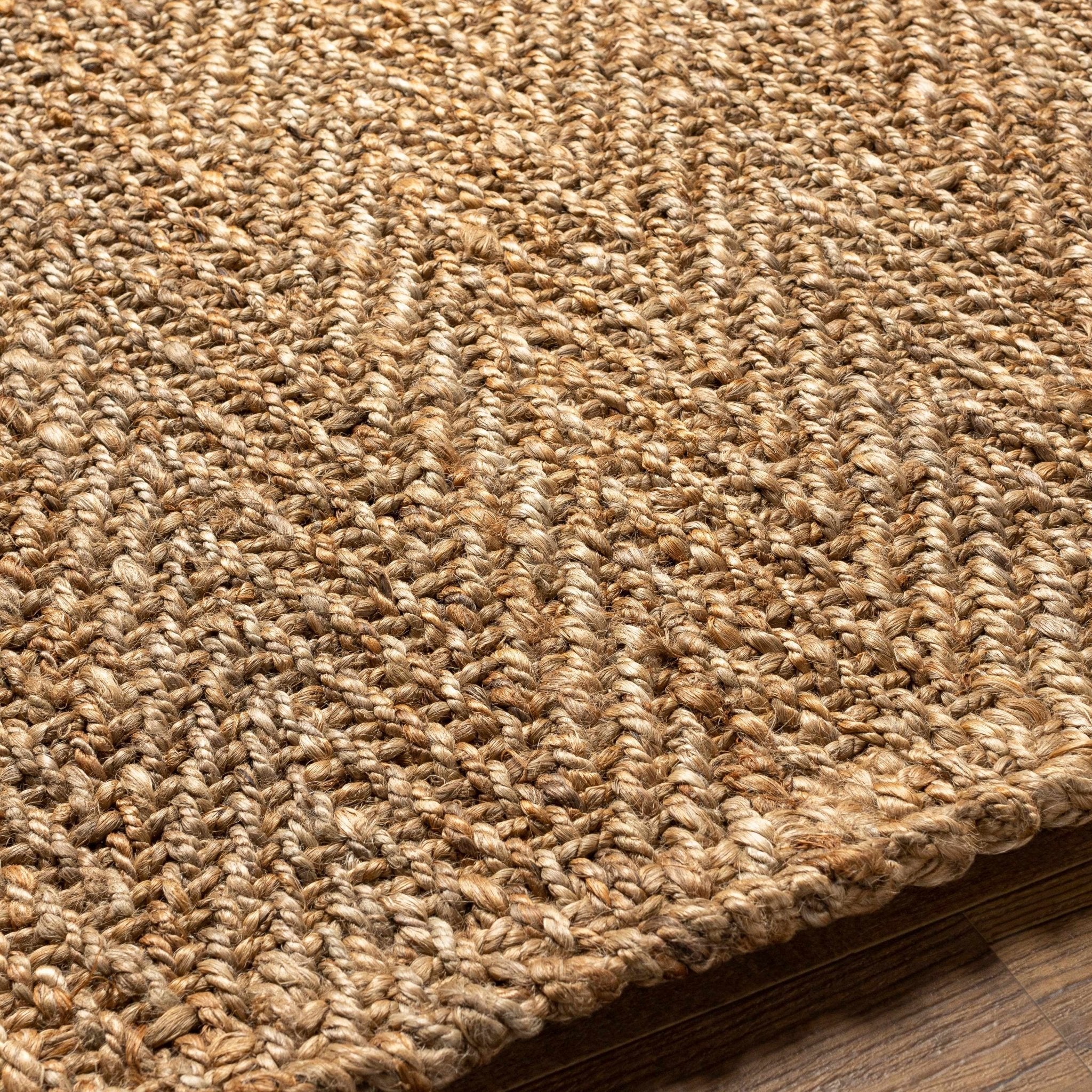 Natural Brown Hand Woven Multi Size jute Braided Area Rug - Image 6