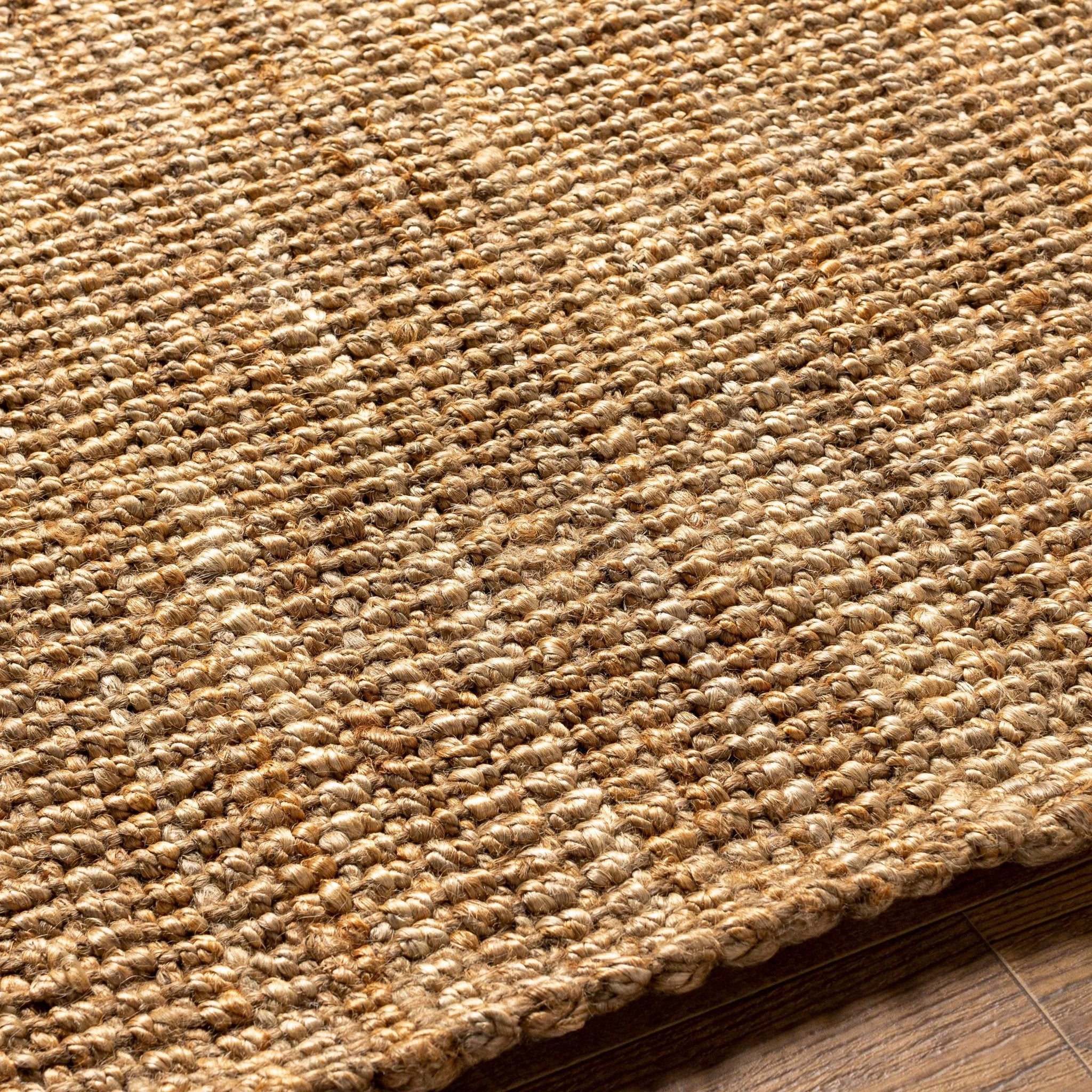 Natural Fiber Brown Hand Woven Natural Jute Rug - Image 5