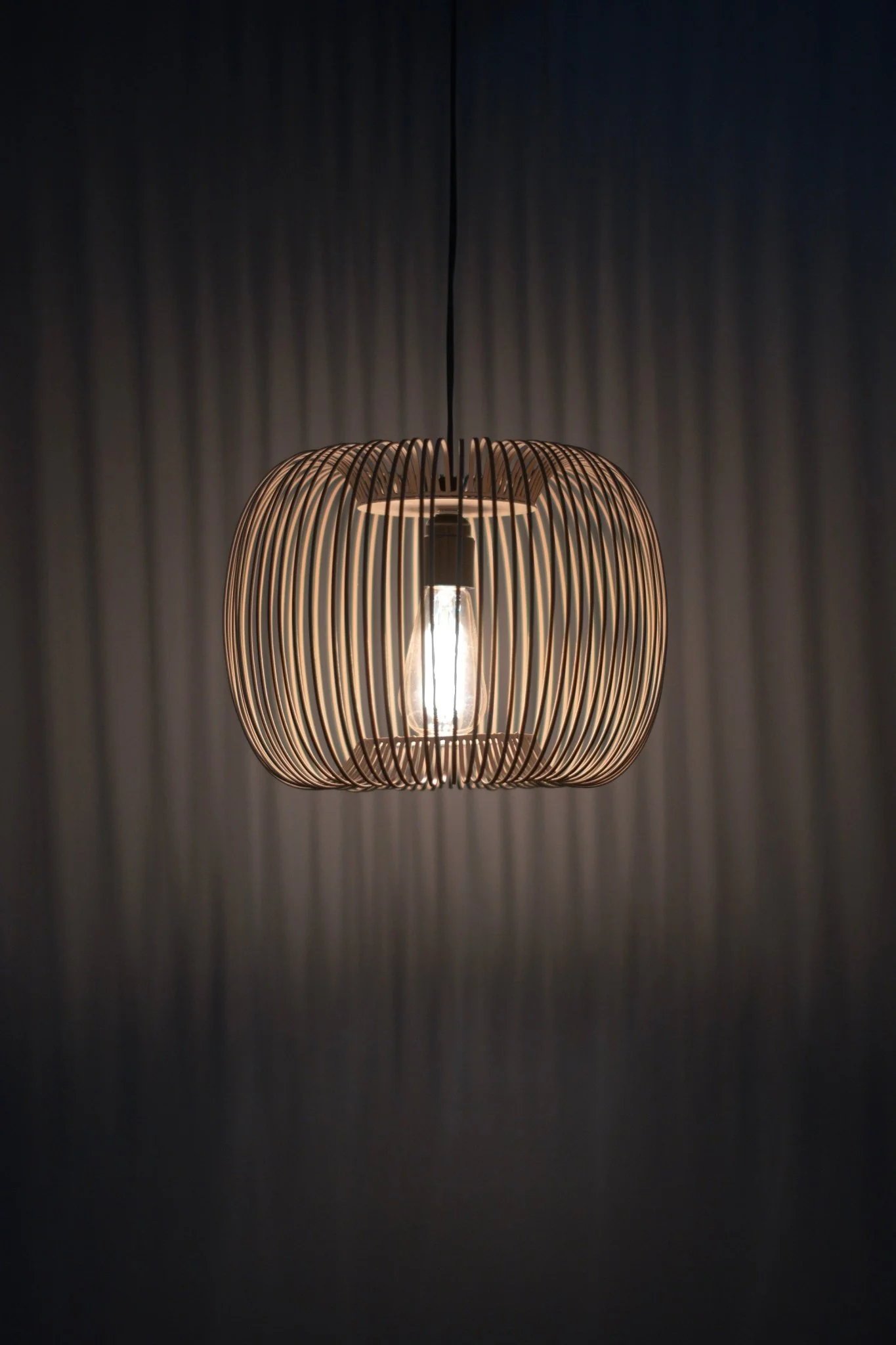 Natural Rattan Handcrafted Spiral Shaped Pendant Lamp - Image 2
