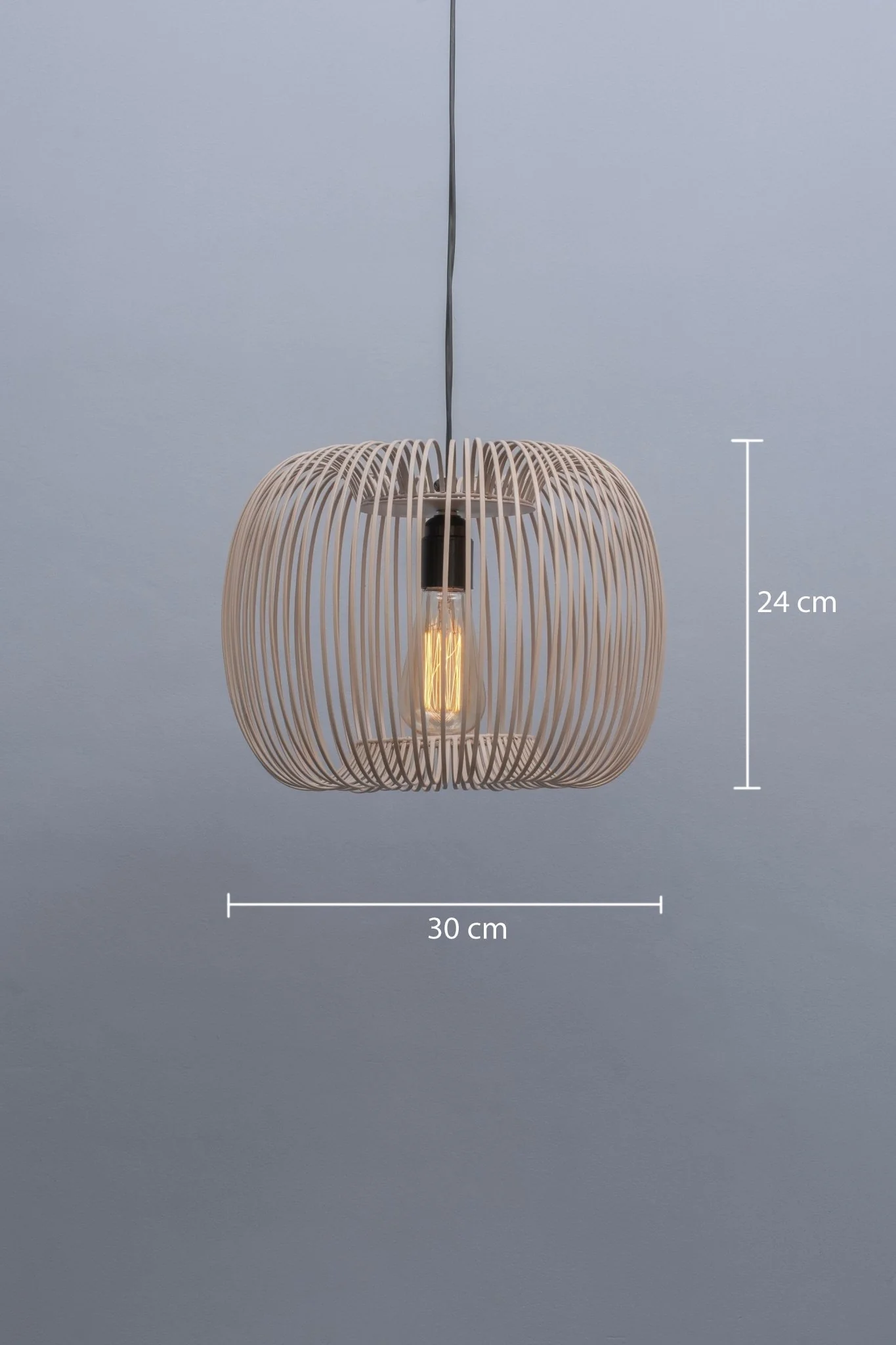 Natural Rattan Handcrafted Spiral Shaped Pendant Lamp - Image 4
