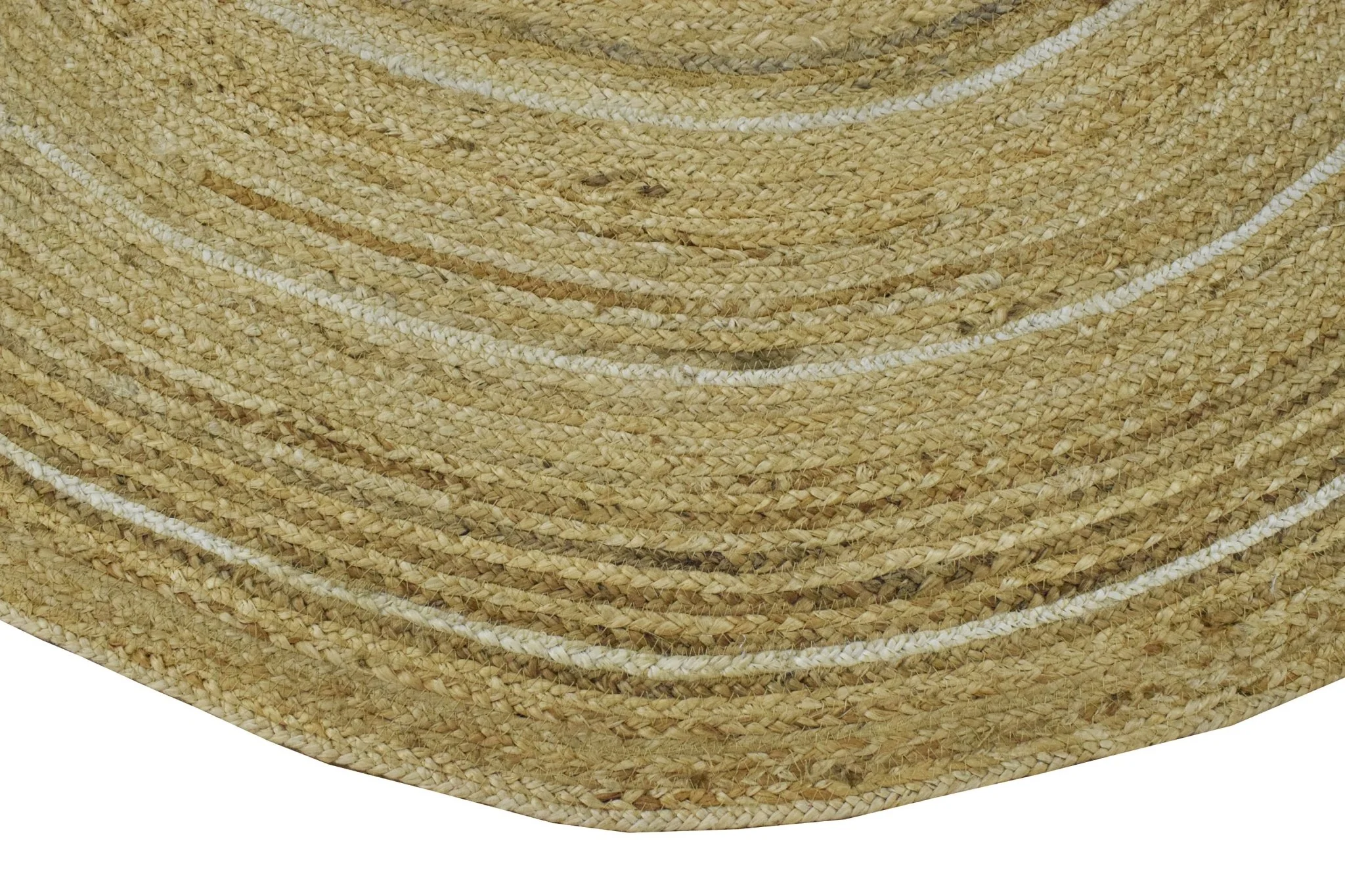 100% ALL NATURAL FIBER HAND BRAIDED BOHO ROUND JUTE RUG | JR5 - Image 3
