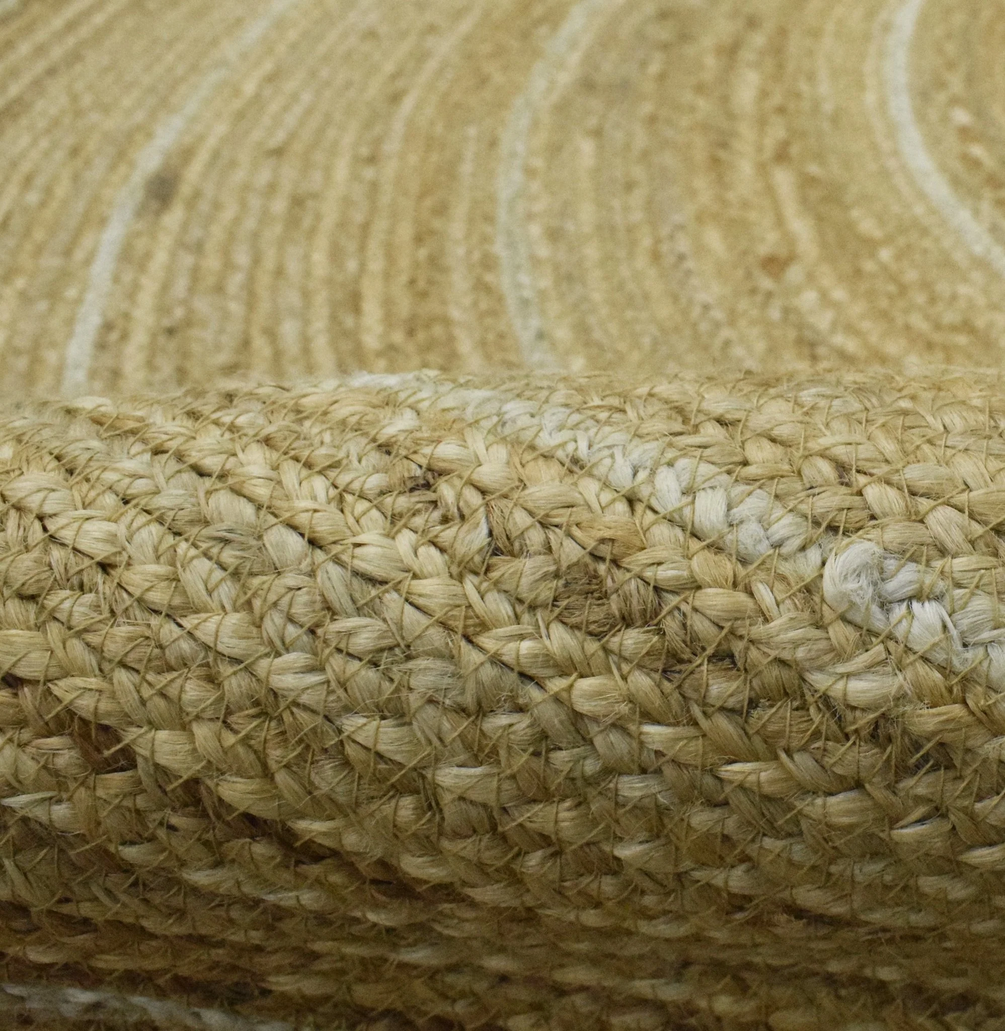 100% ALL NATURAL FIBER HAND BRAIDED BOHO ROUND JUTE RUG | JR5 - Image 4