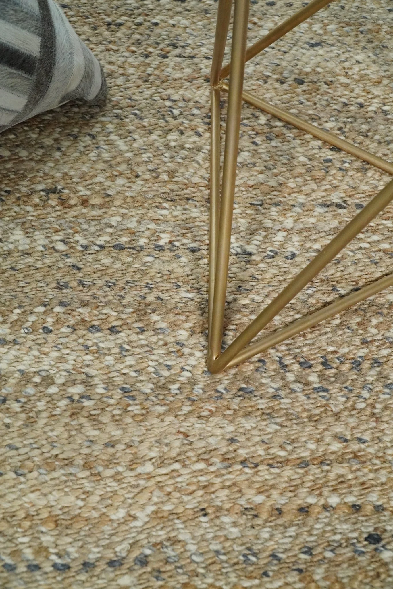 Hand Woven 100% Natural Fiber Brown Natural Jute and Wool Rug | JR10 - Image 11
