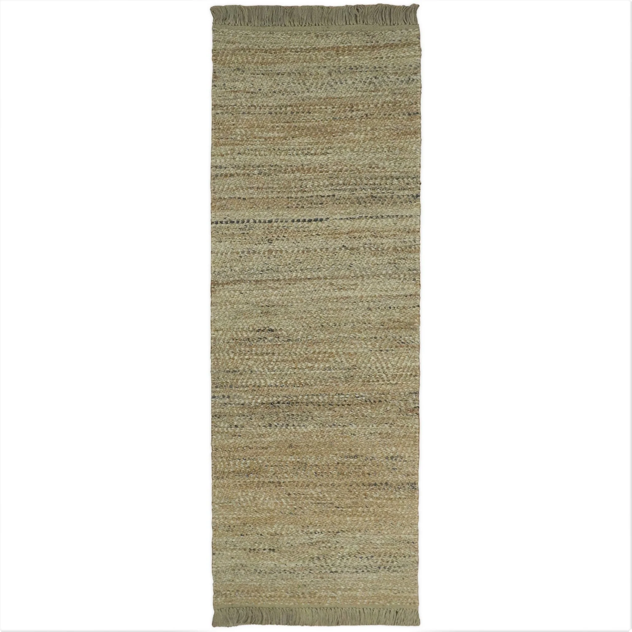 Hand Woven 100% Natural Fiber Brown Natural Jute and Wool Rug | JR10 - Image 3