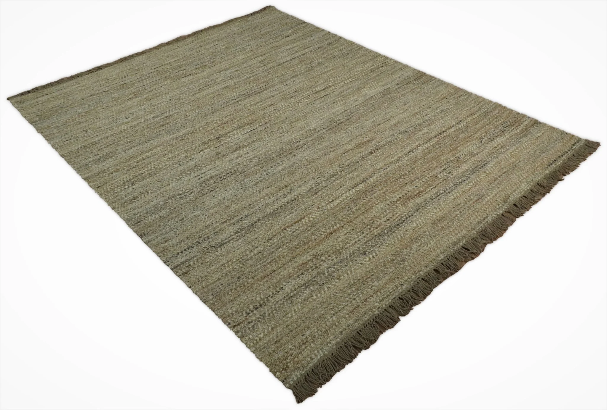 Hand Woven 100% Natural Fiber Brown Natural Jute and Wool Rug | JR10 - Image 6