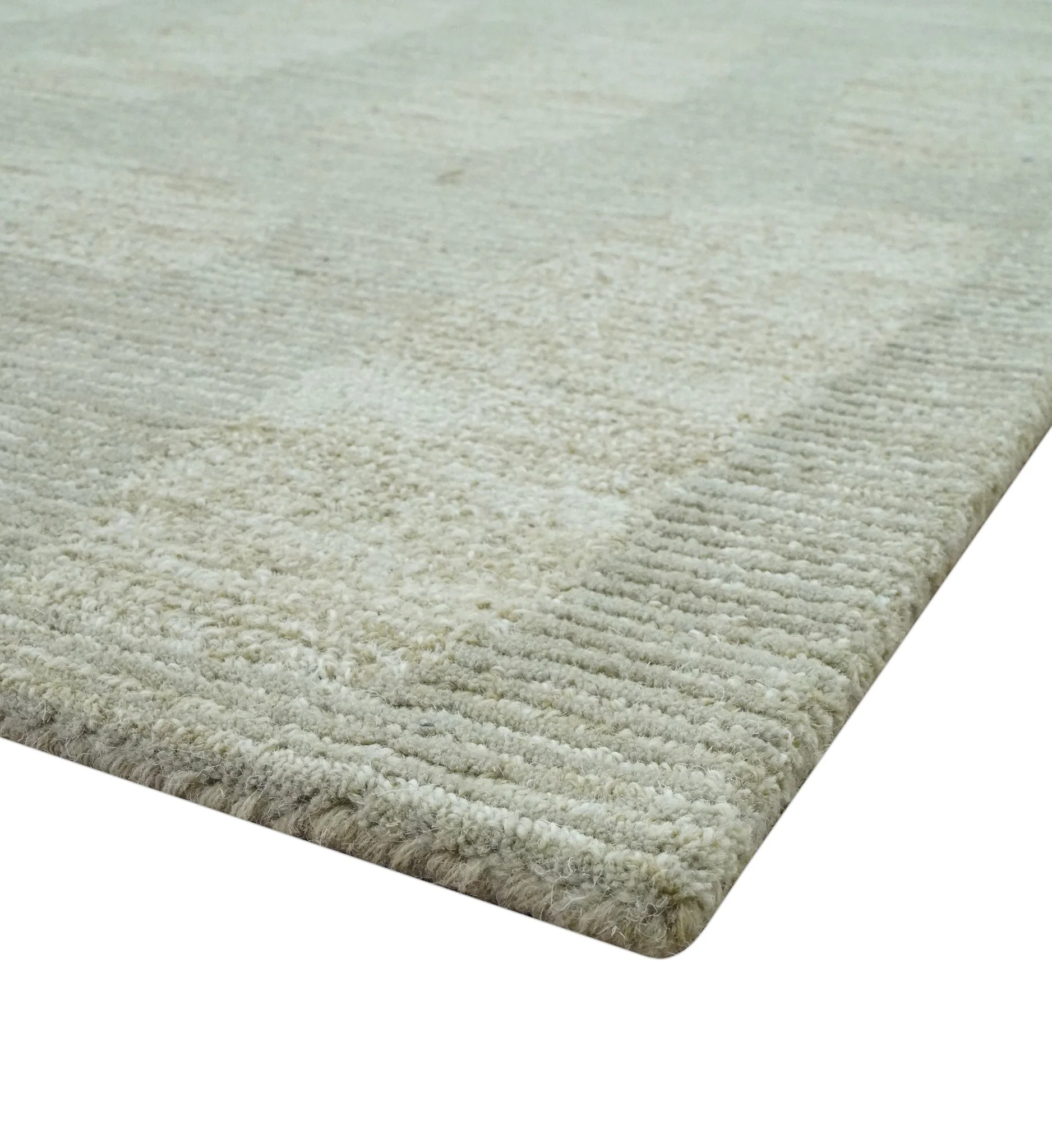 Modern Contemporarry Olive and Ivory Hand Tufted Custom Made wool rug - Image 5