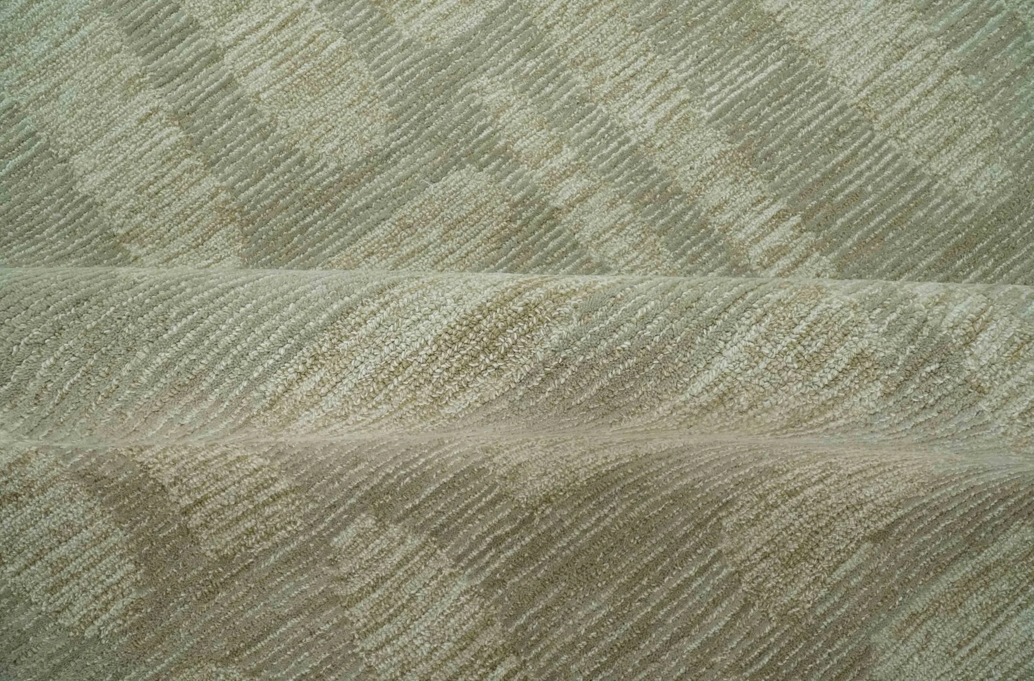 Modern Contemporarry Olive and Ivory Hand Tufted Custom Made wool rug - Image 6
