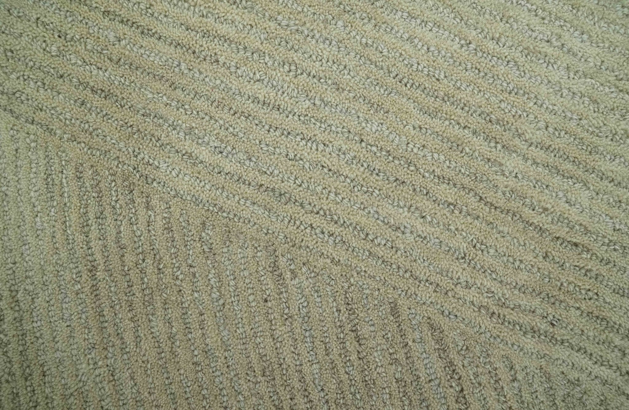Olive and Ivory Modern Geometrical Stripes Textured Hand Tufted Multi size rug - Image 7