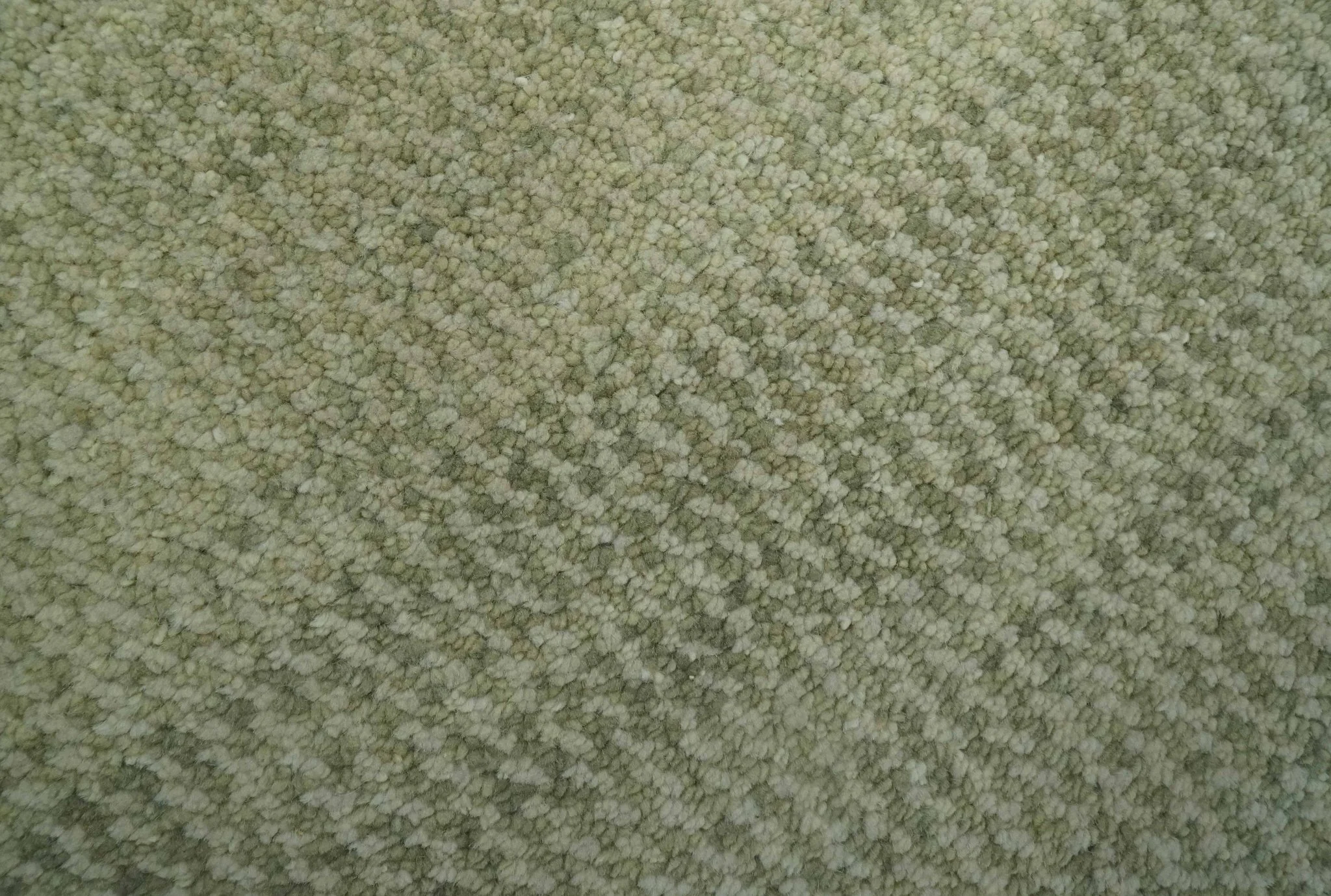 Modern Contemporary Olive, Beige and Ivory Stripes Design Custom Made wool area Rug - Image 2