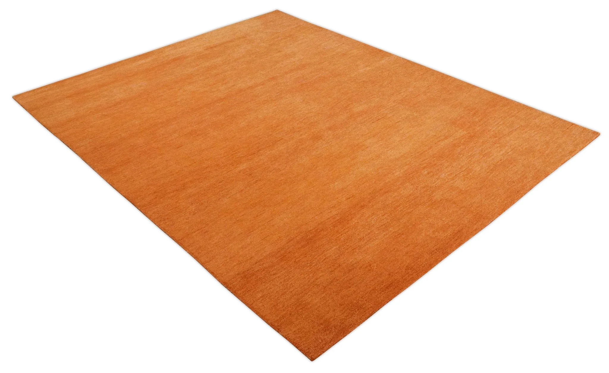 Custom Made orange Solid Woolen Hand Tufted contemporary area Rug - Image 8