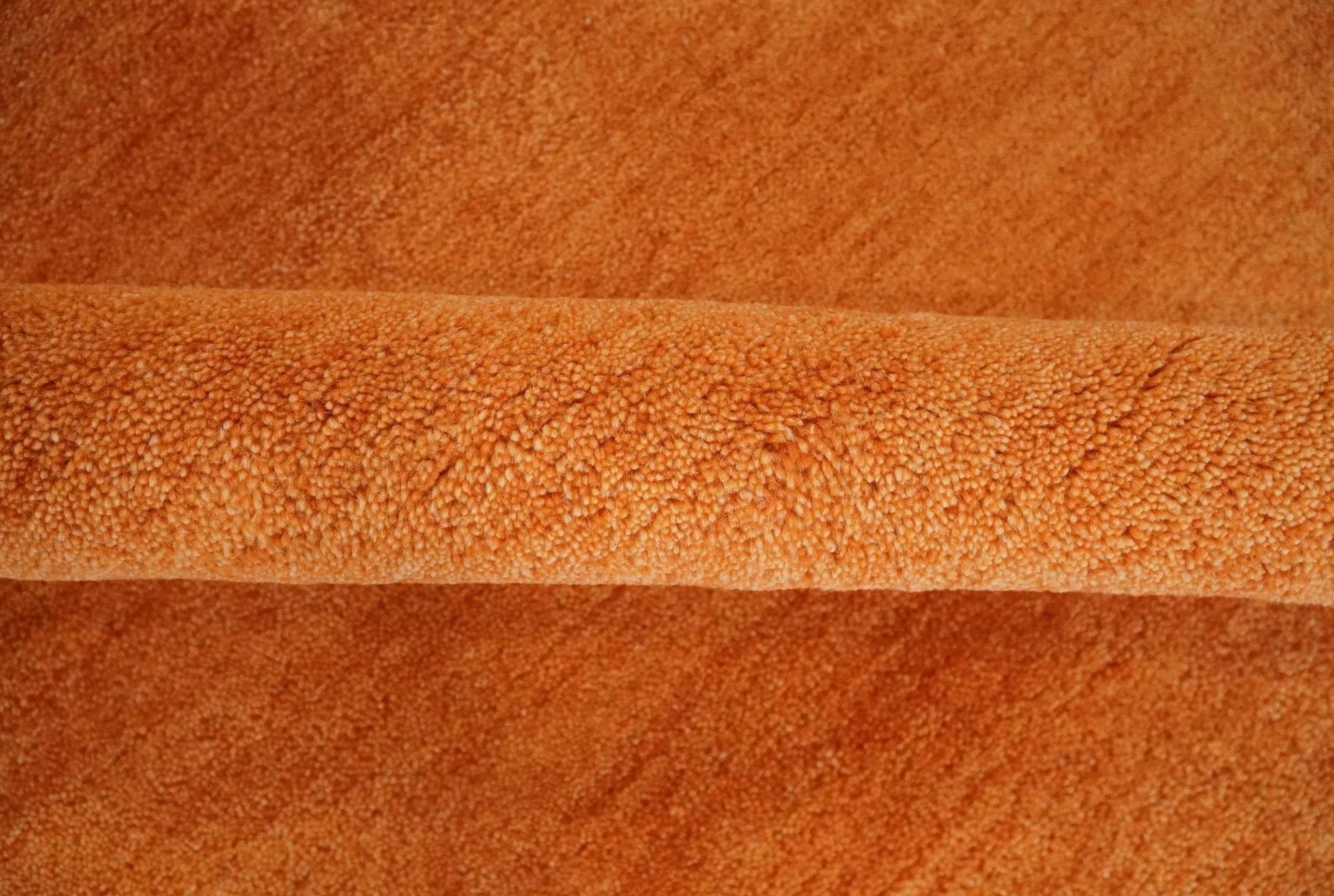 Orange Rust Solid Woolen Hand Tufted 8x10 contemporary area Rug - Image 6