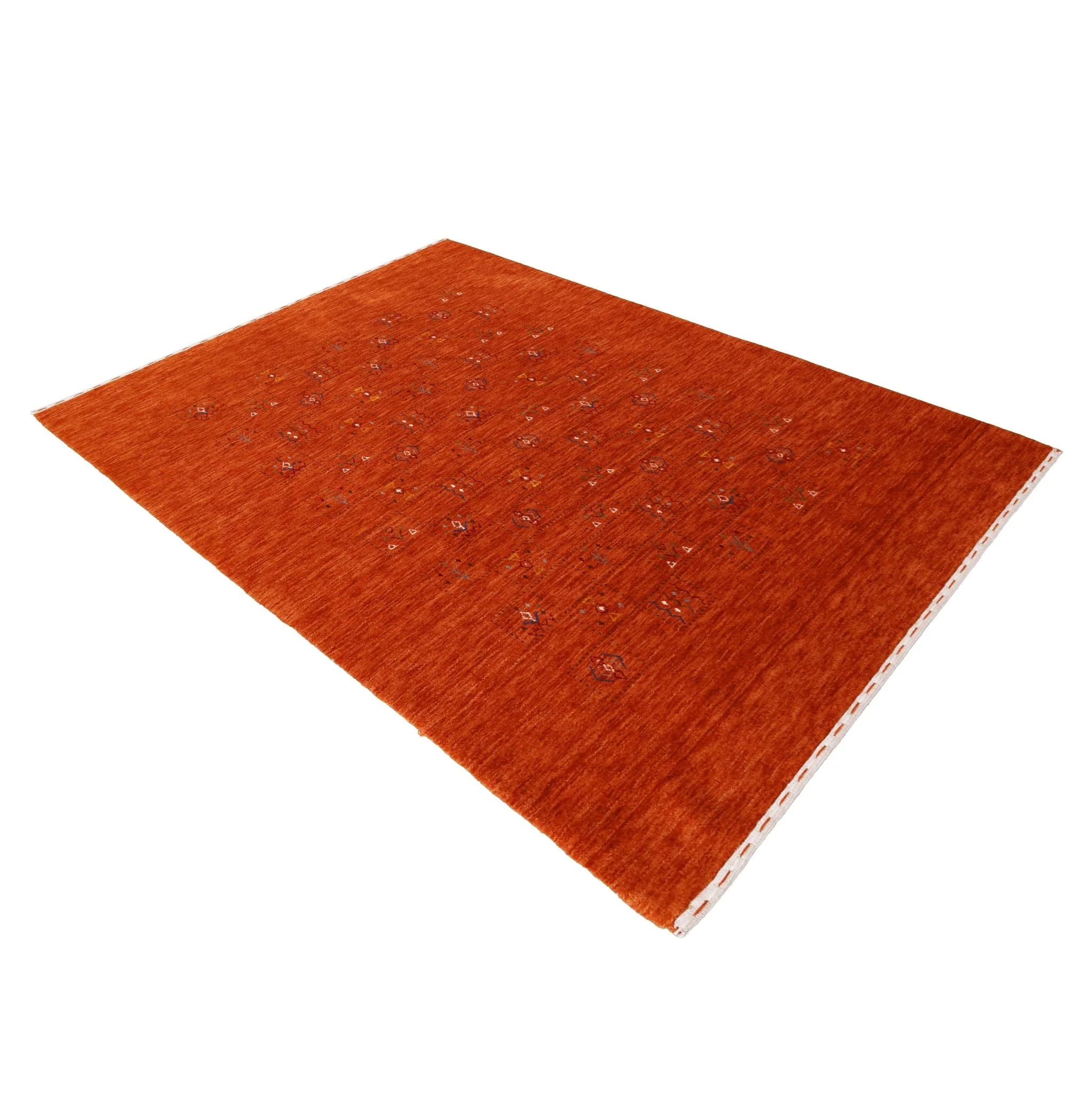Orange Tribal Center Medallion Hand Loomed Wool Area Rug - Image 12