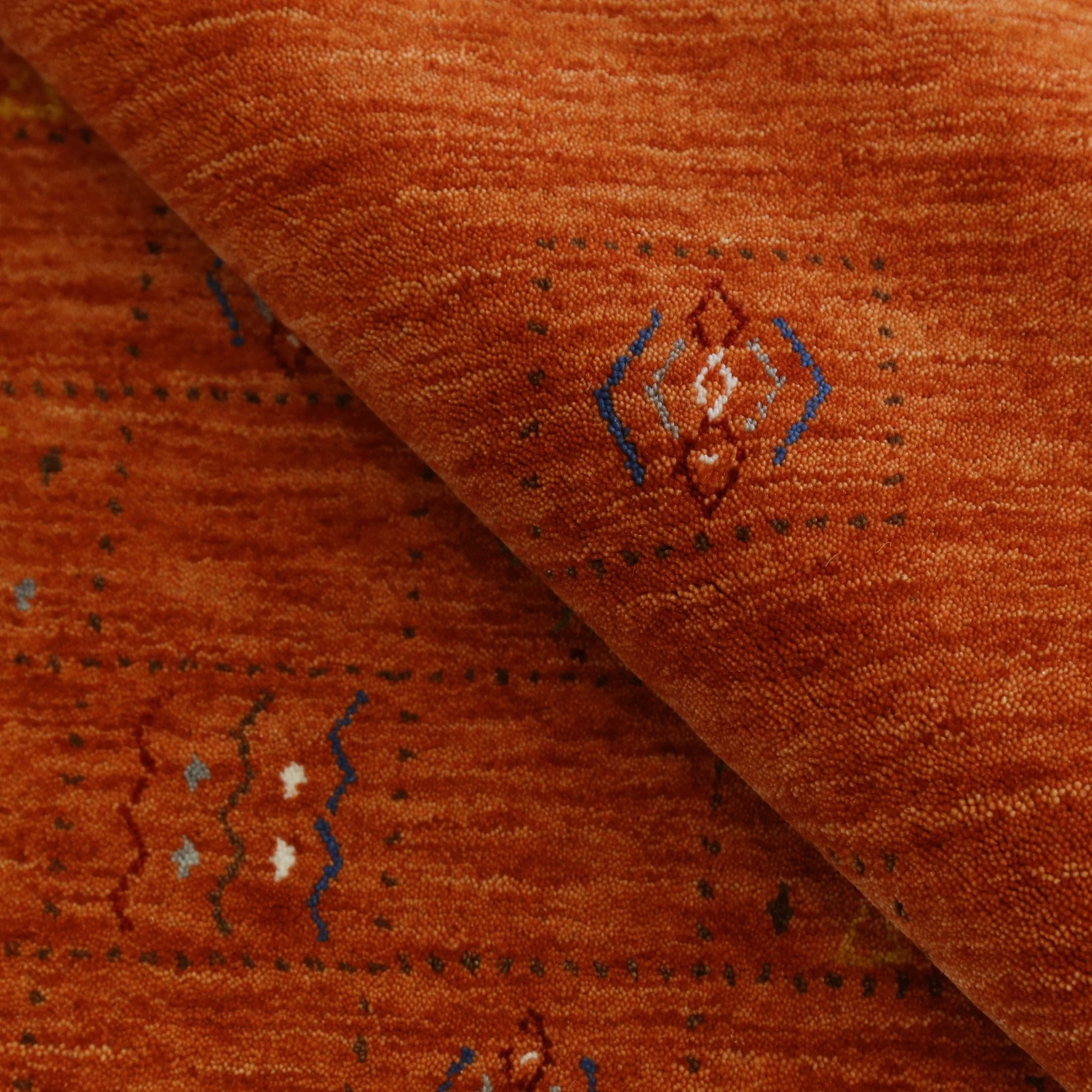 Orange Tribal Center Medallion Hand Loomed Wool Area Rug - Image 3