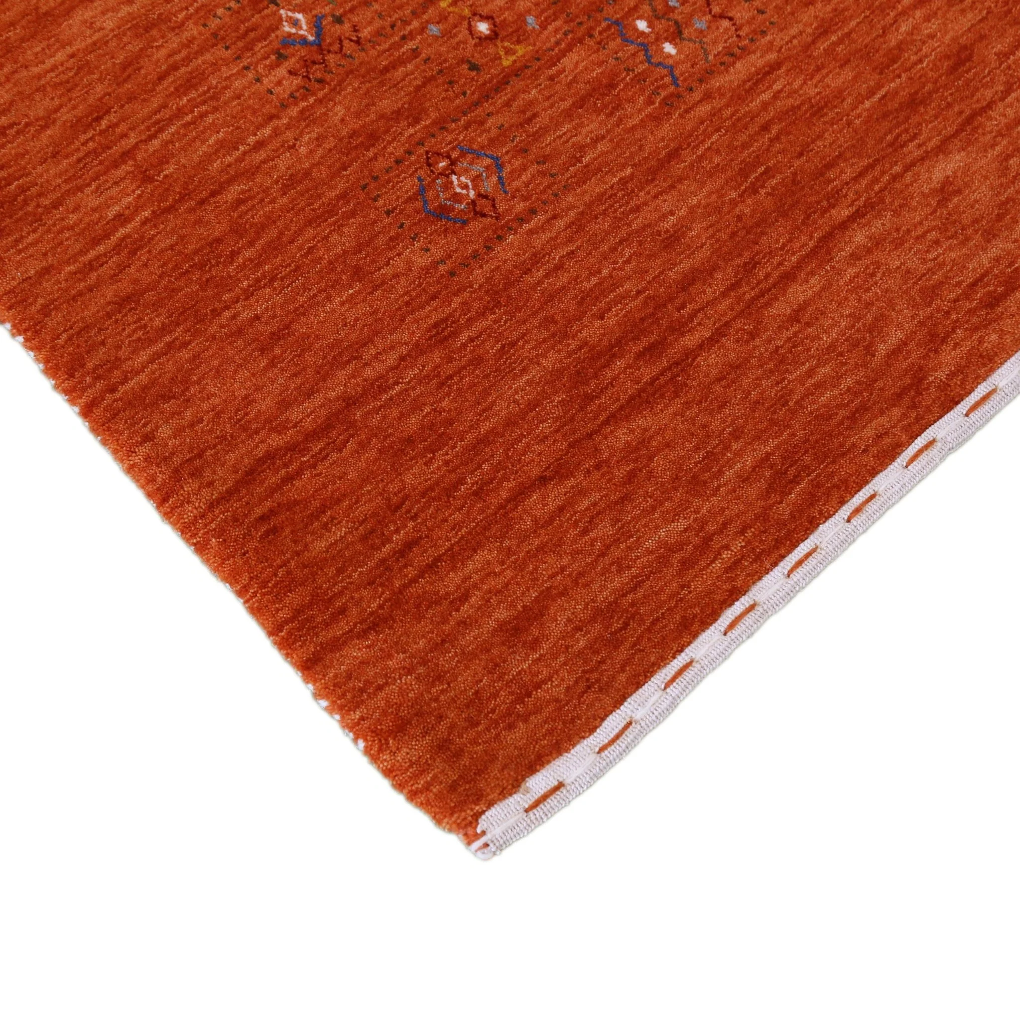 Orange Tribal Center Medallion Hand Loomed Wool Area Rug - Image 9