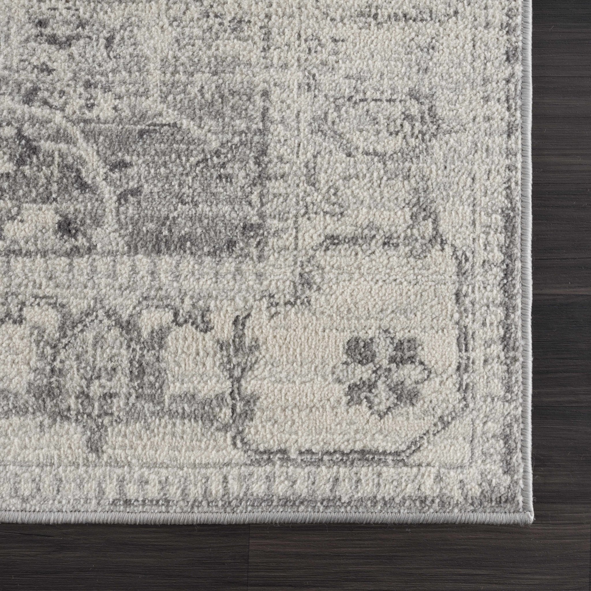 Oriental Bohemian Ivory and Gray Medium pile multi size  Area Rug - Image 11