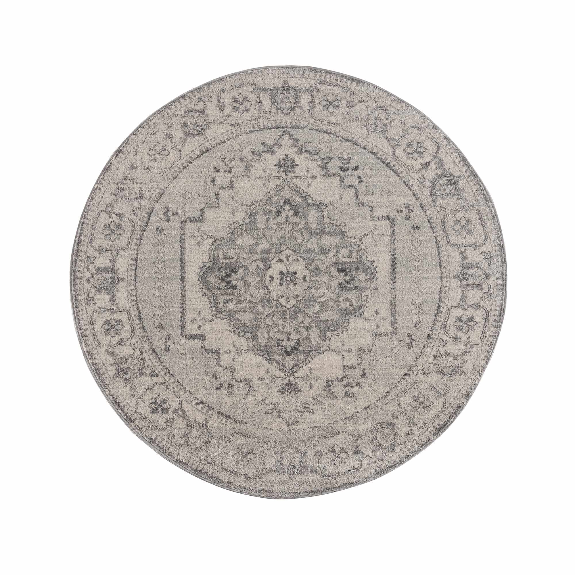 Oriental Bohemian Ivory and Gray Medium pile multi size  Area Rug - Image 7