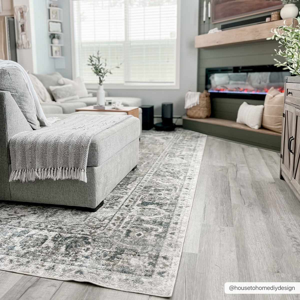 Traditional Oriental Light Brown and Blue and Medallion Design Low pile Area Rug - Image 13