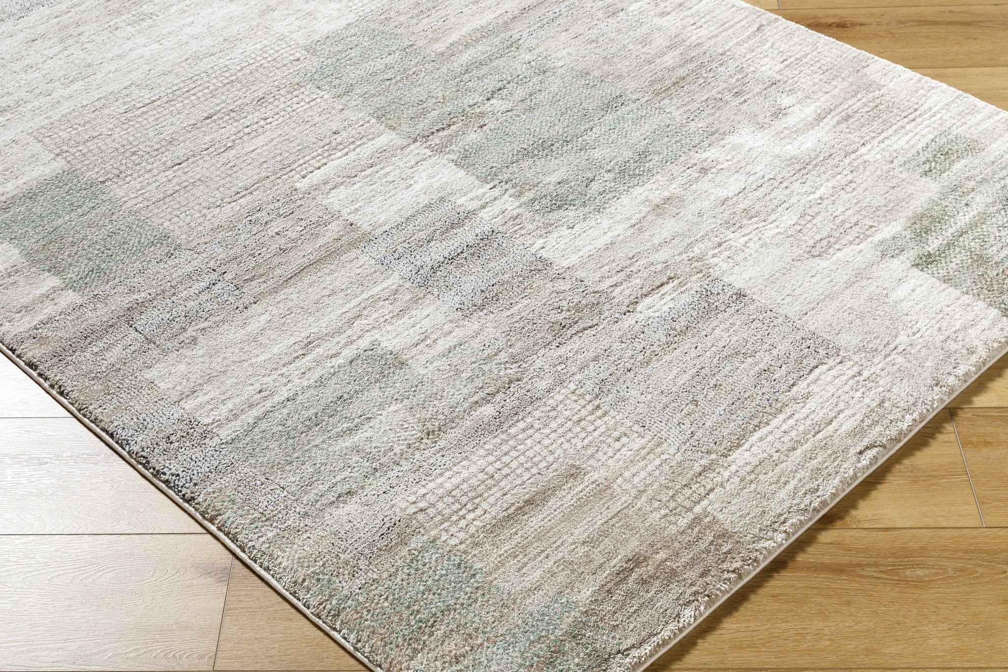 Peach Contemporary Style Machine Woven Area Rug - Image 3
