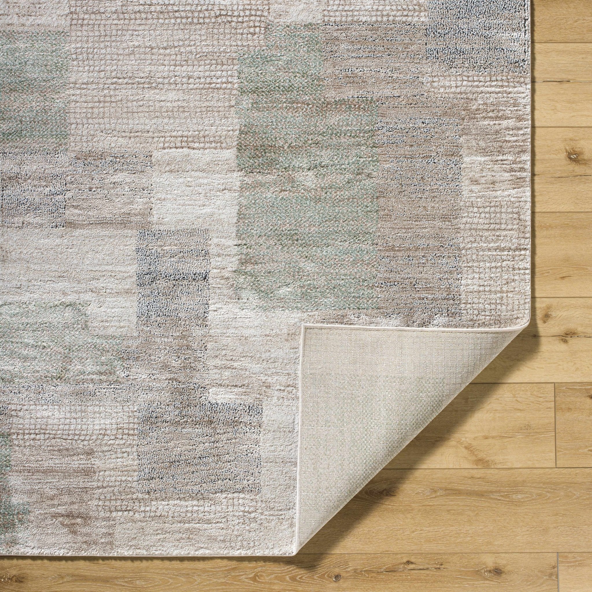 Peach Contemporary Style Machine Woven Area Rug - Image 5