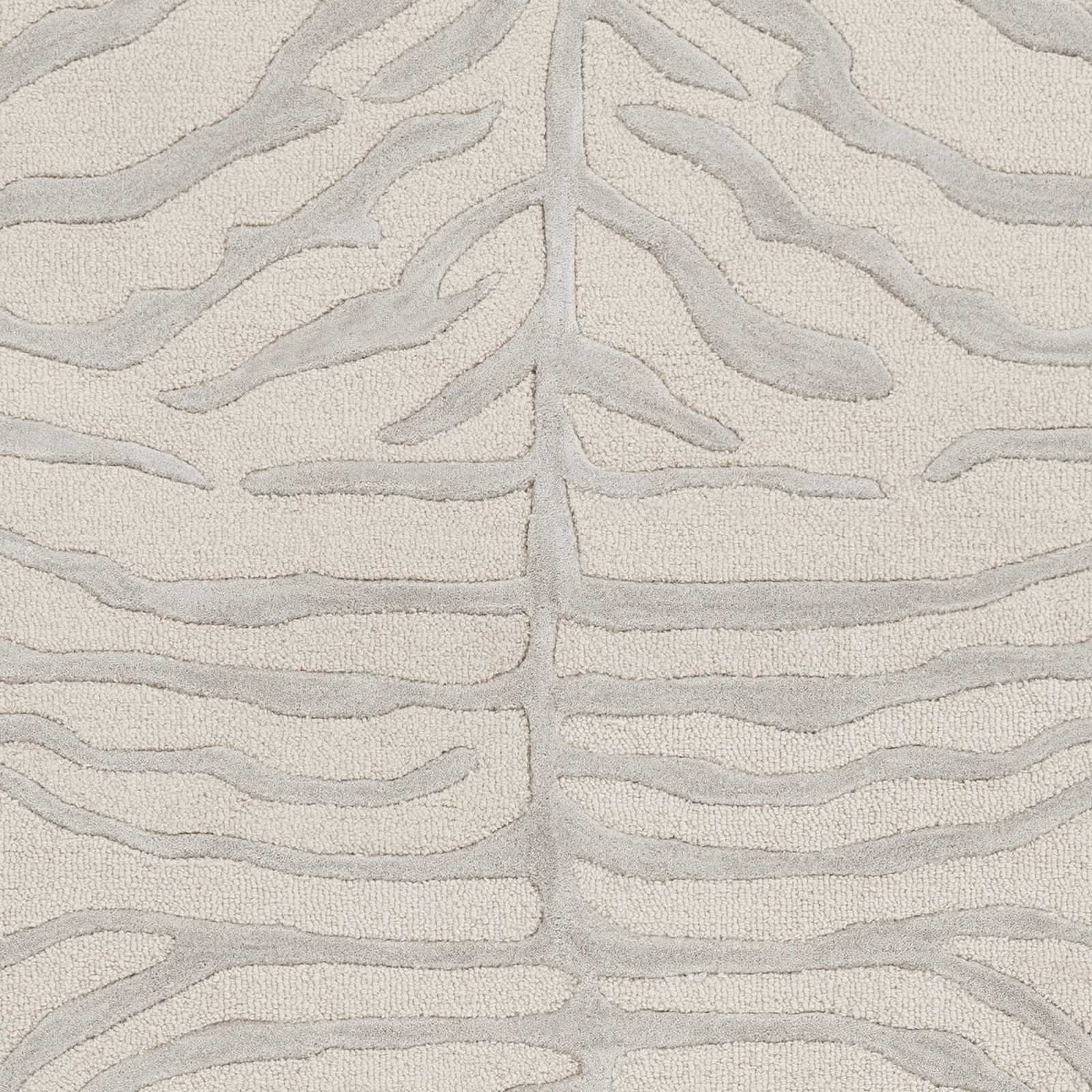 Peora Zebra Print Ivory And Gray Hand Tufted Wool Area Rug - Image 5