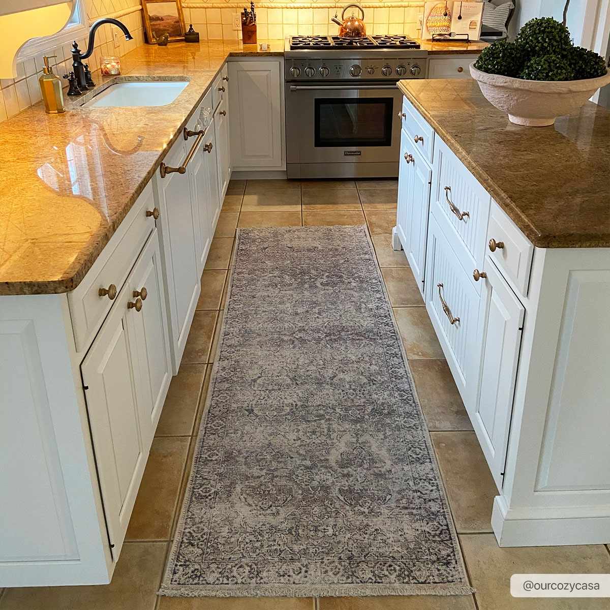 Oriental Transitional Design Beige, Brown and Camel Style Low Pile Area Rug - Image 25