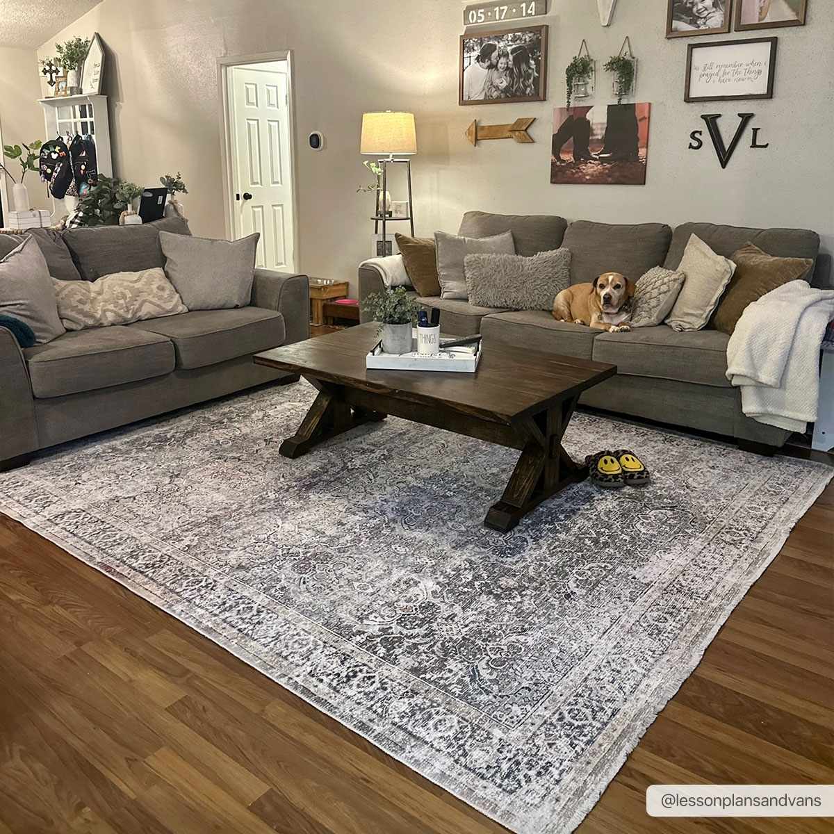 Oriental Transitional Design Beige, Brown and Camel Style Low Pile Area Rug - Image 3