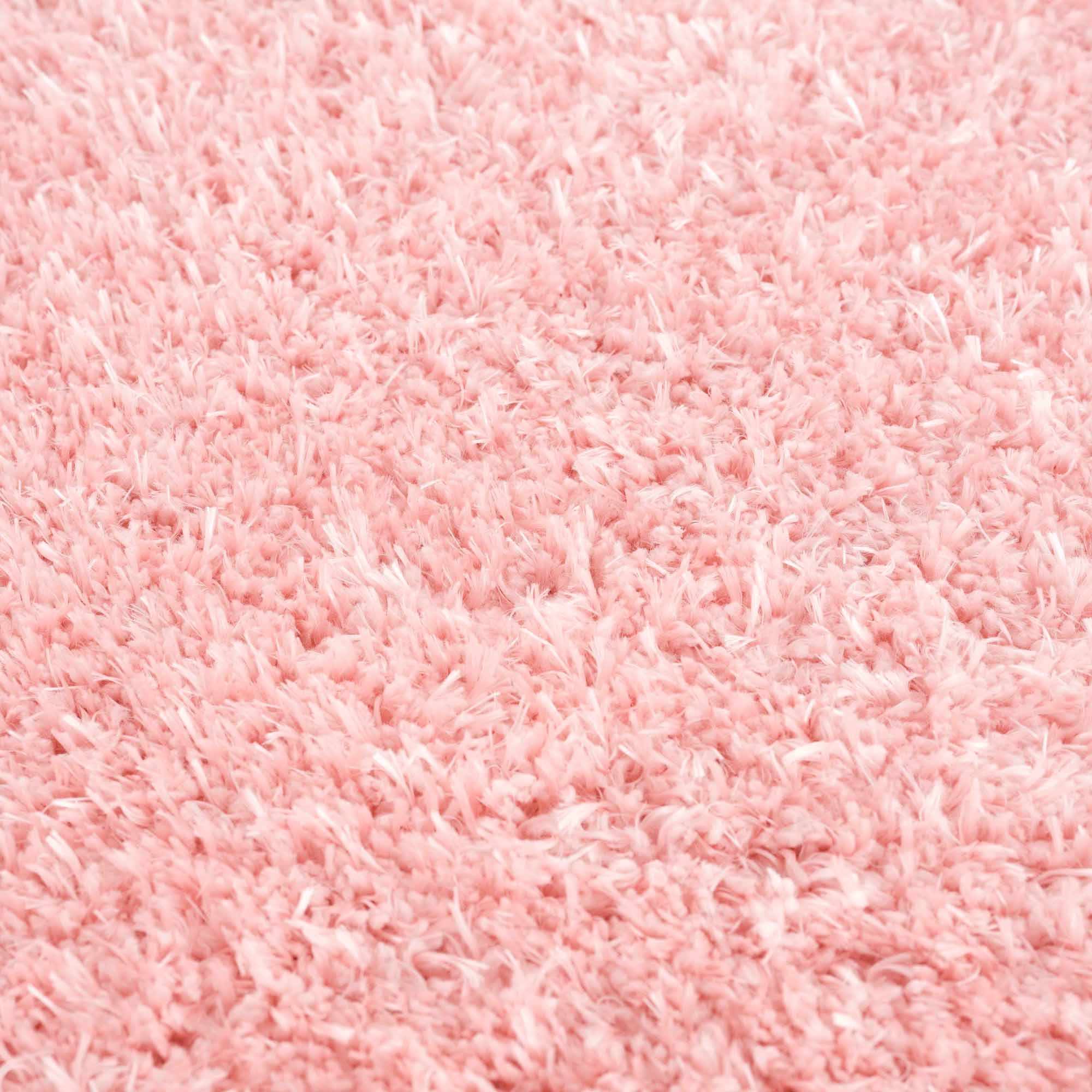 Modern Solid Pink Plush Pile Moroccan Style Washable Area Rug - Image 12