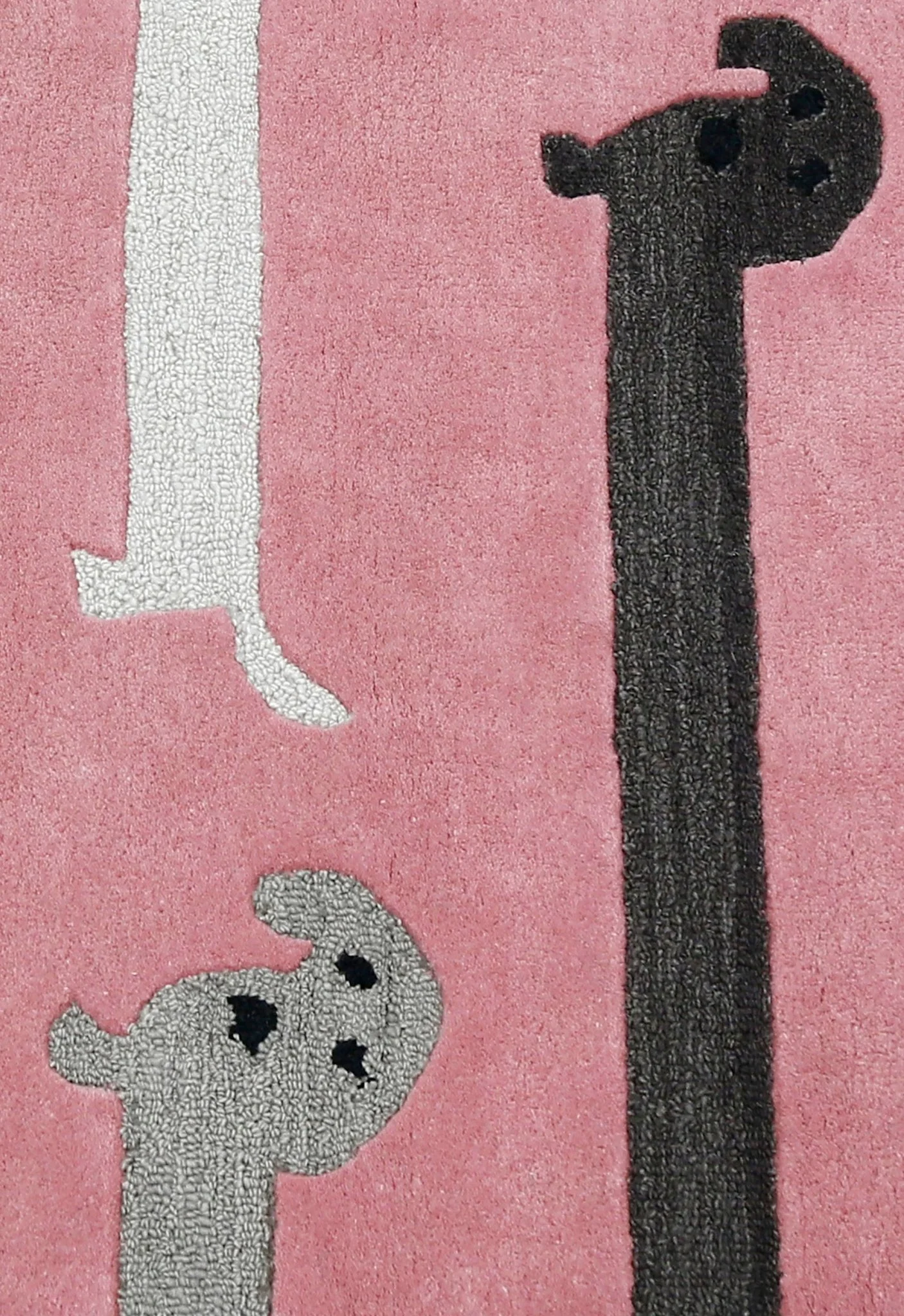 Pink Stretchy Pup Hand Tufted 3x6 Wool Area Rug - Image 7
