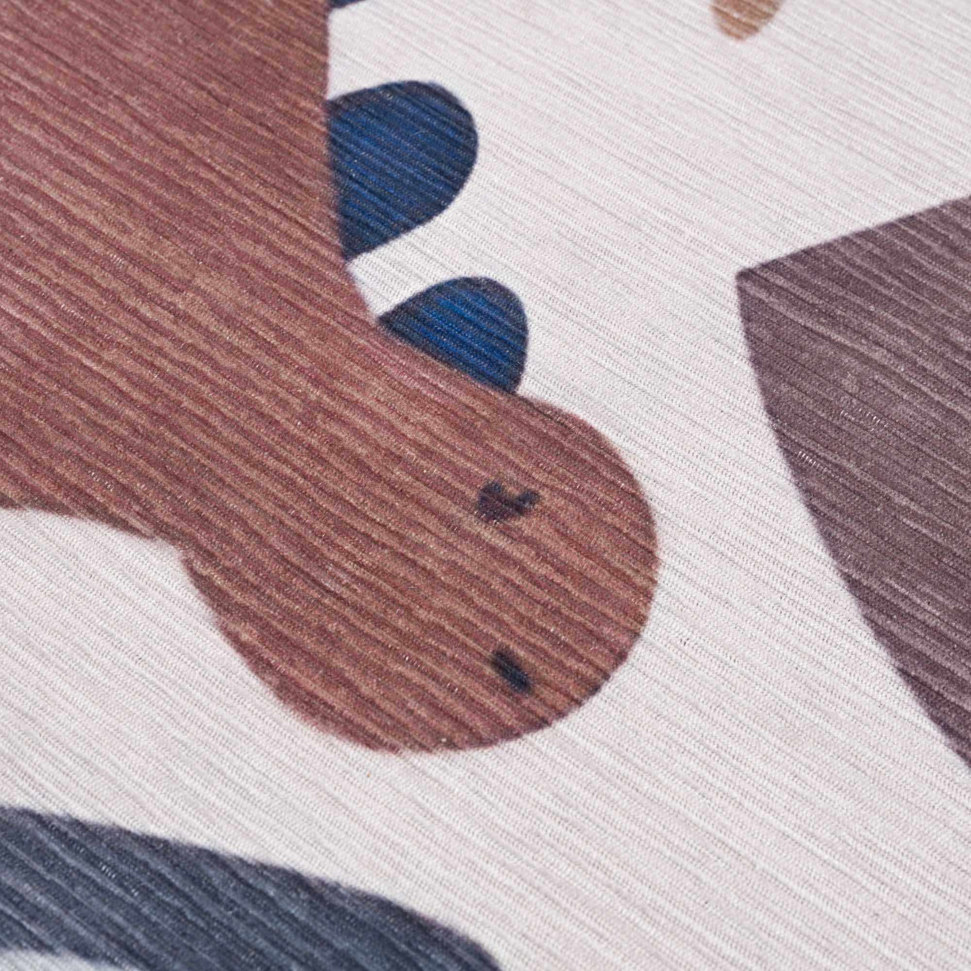 Playful Light Pink, Brown and Charcoal Washable Kids Rug with Cartoon Printed - Image 8