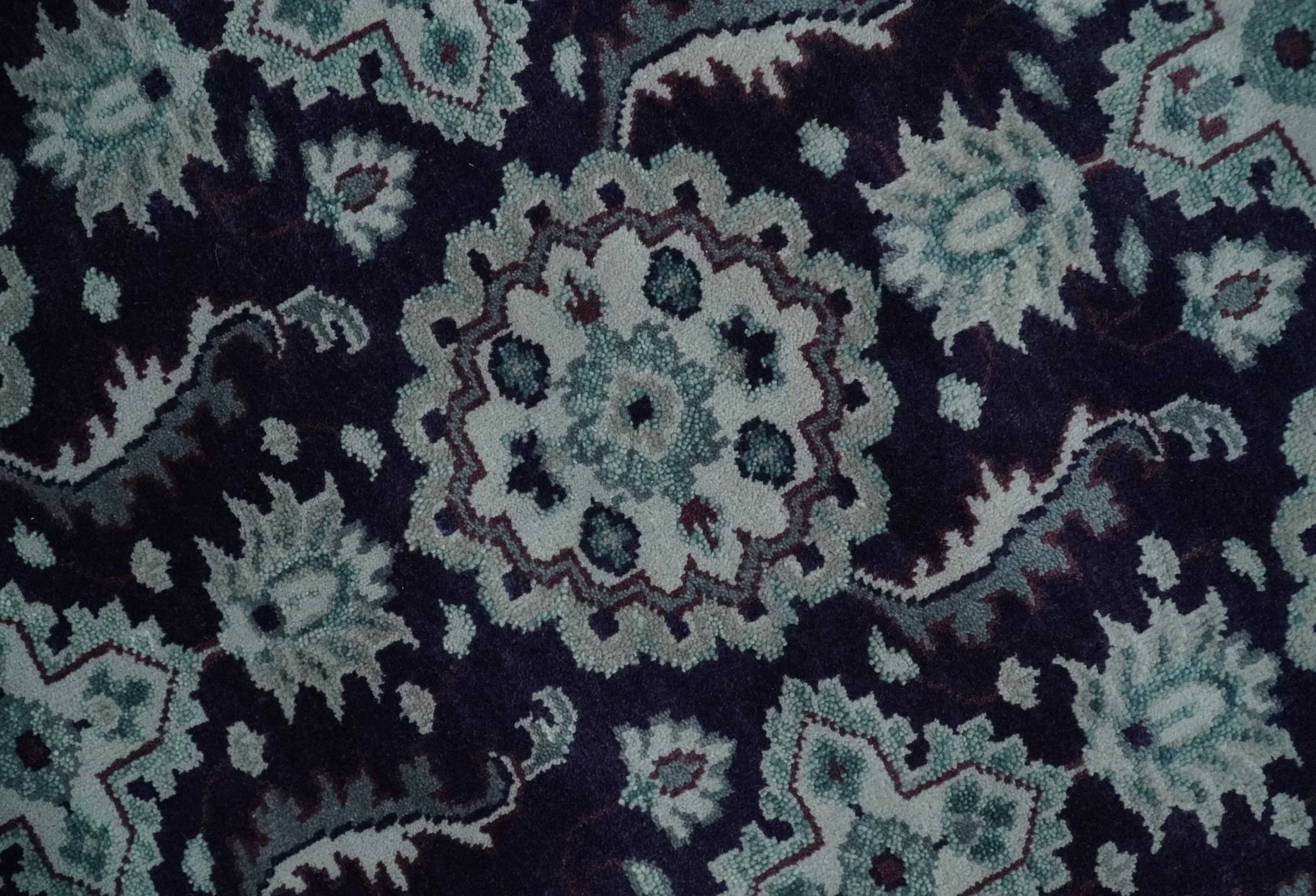 Premium Antique Style Silver, Gray and Black Hand knotted Traditional wool Area Rug - Image 4