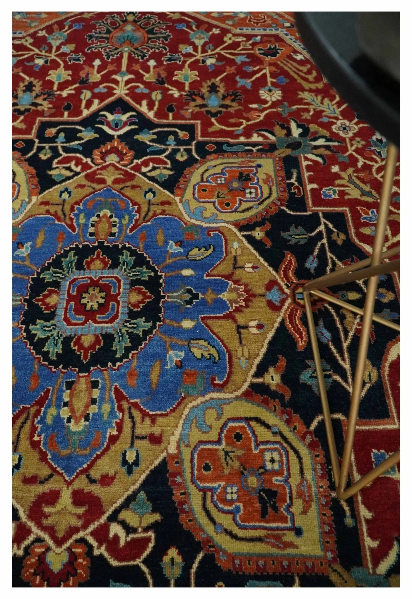 Fine Black, Brown and Rust 8x10 Traditional Hand Knotted wool Area Rug - Image 2