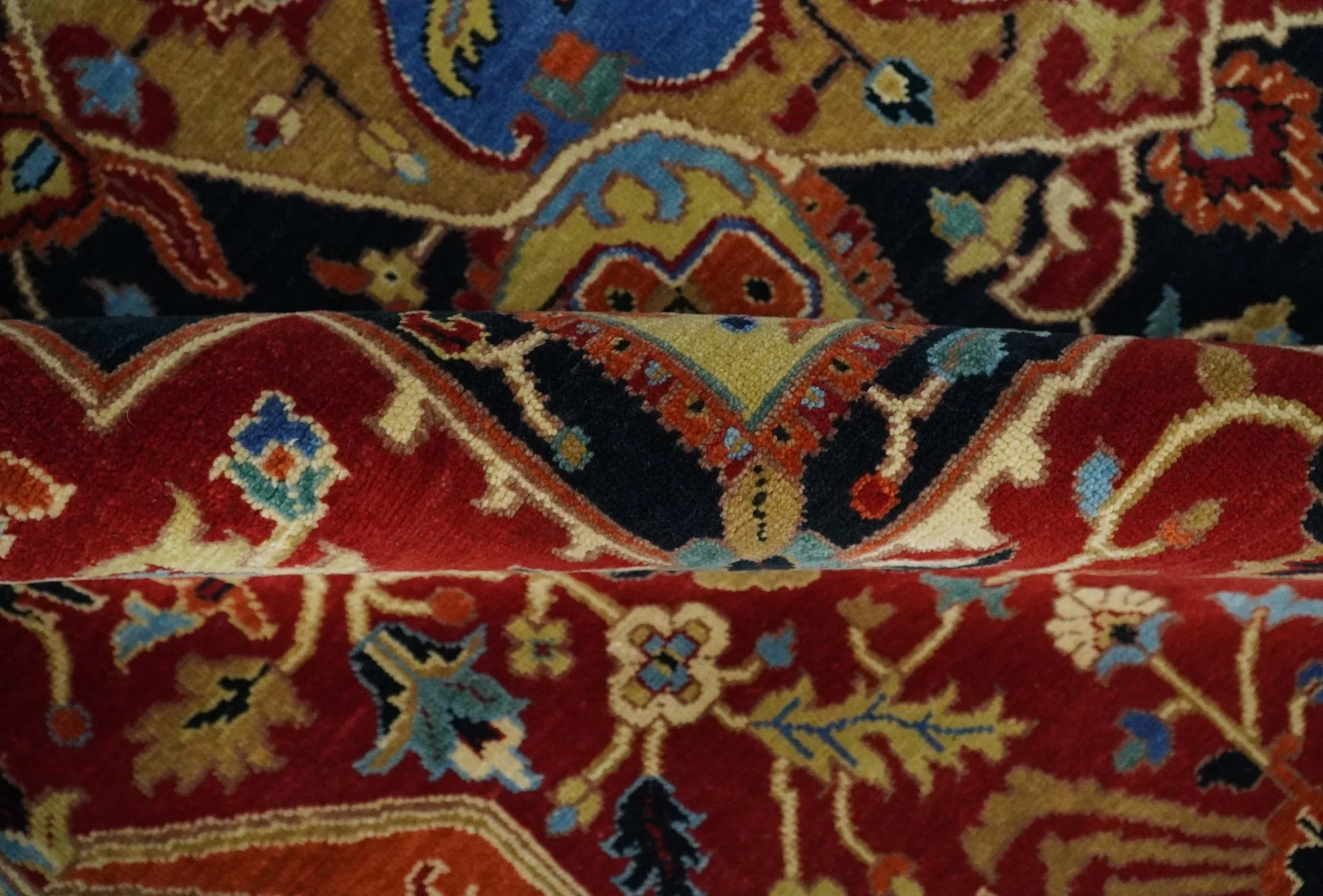 Fine Black, Brown and Rust 8x10 Traditional Hand Knotted wool Area Rug - Image 6