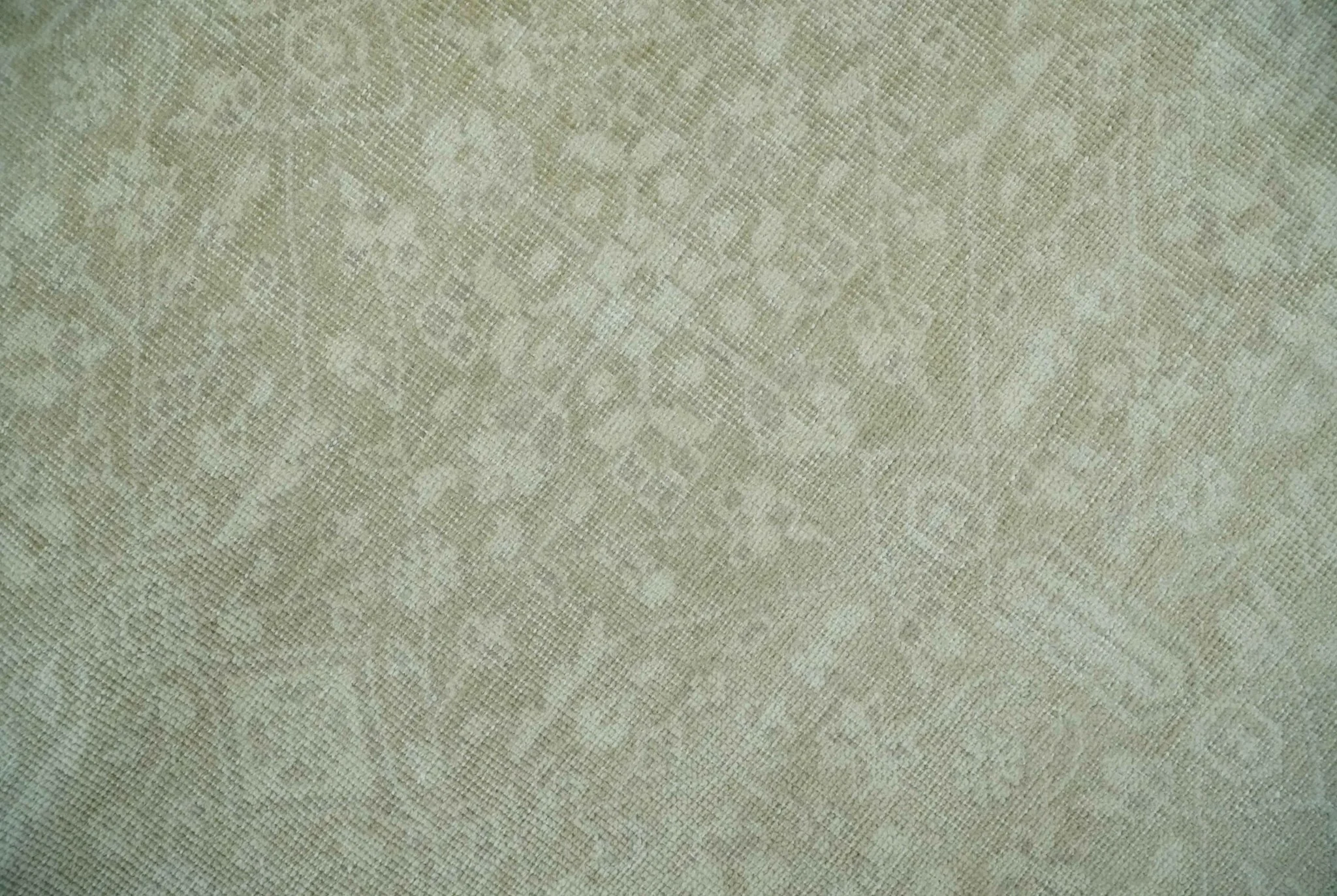 Fine Antique Design Ivory and light Olive Traditional Hand Knotted 8x10 wool area Rug - Image 4