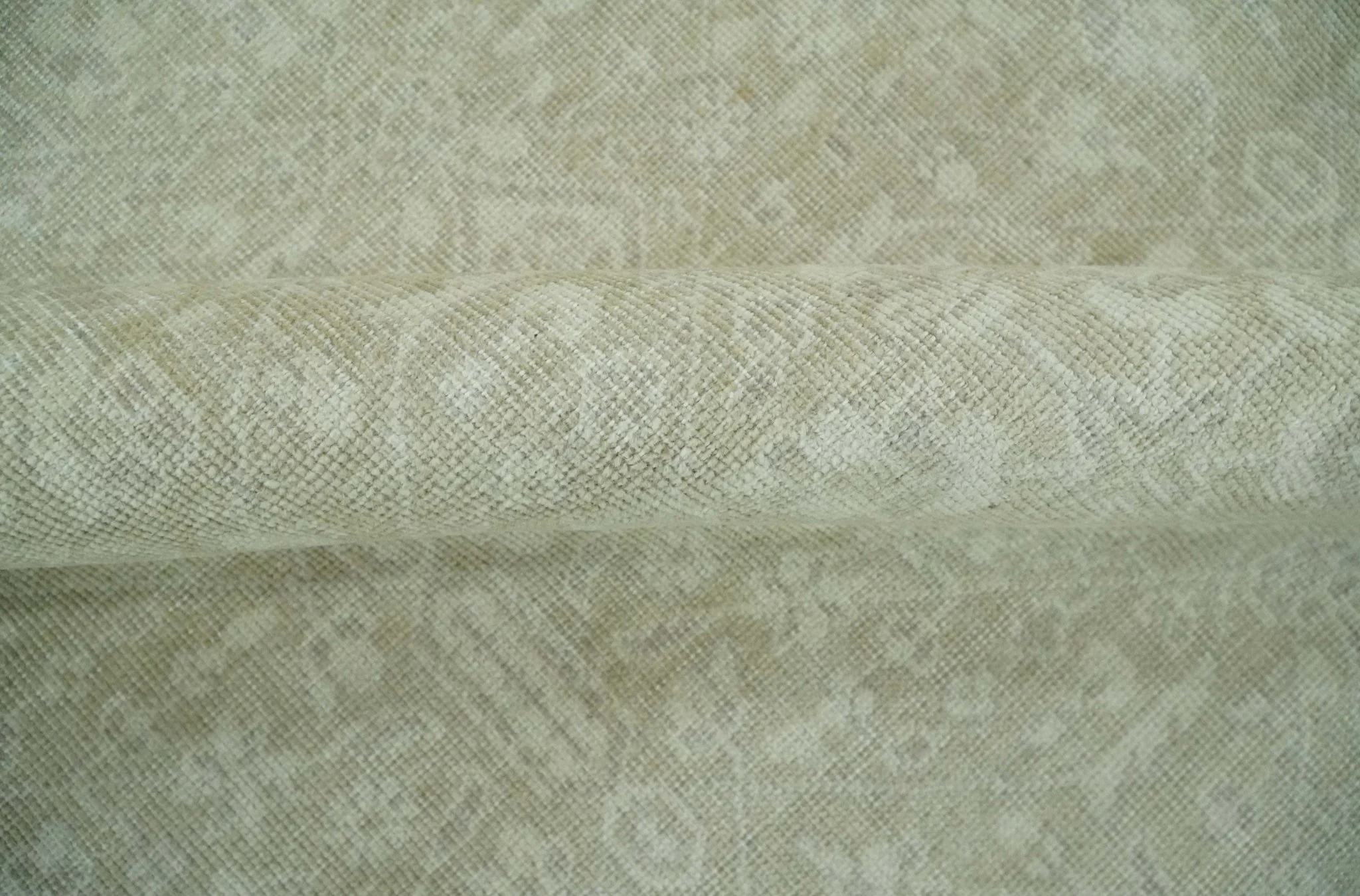Fine Antique Design Ivory and light Olive Traditional Hand Knotted 8x10 wool area Rug - Image 6