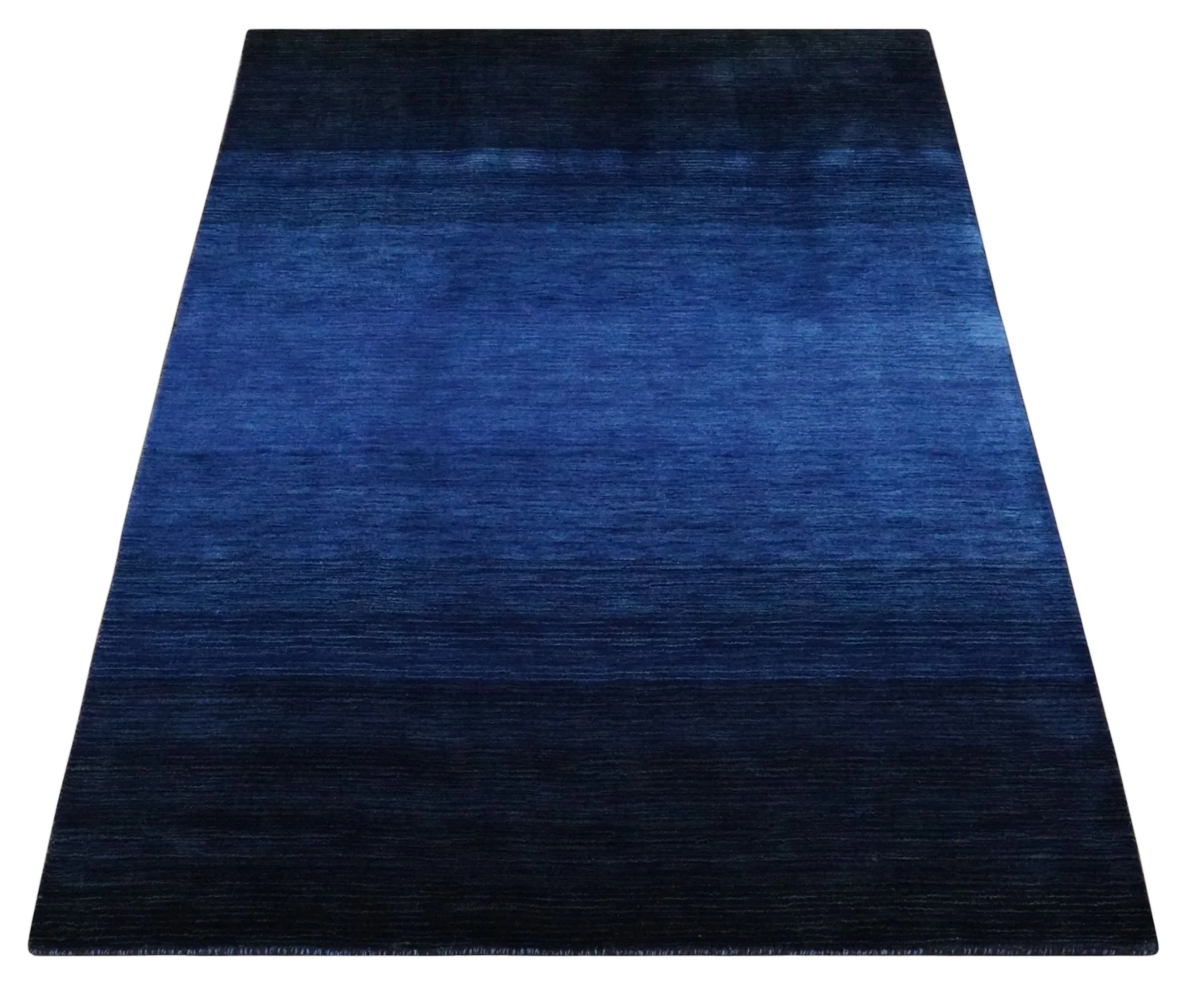 5x7 Ombre Premium look Blue Wool Hand Woven Southwestern Gabbeh Rug - Image 10