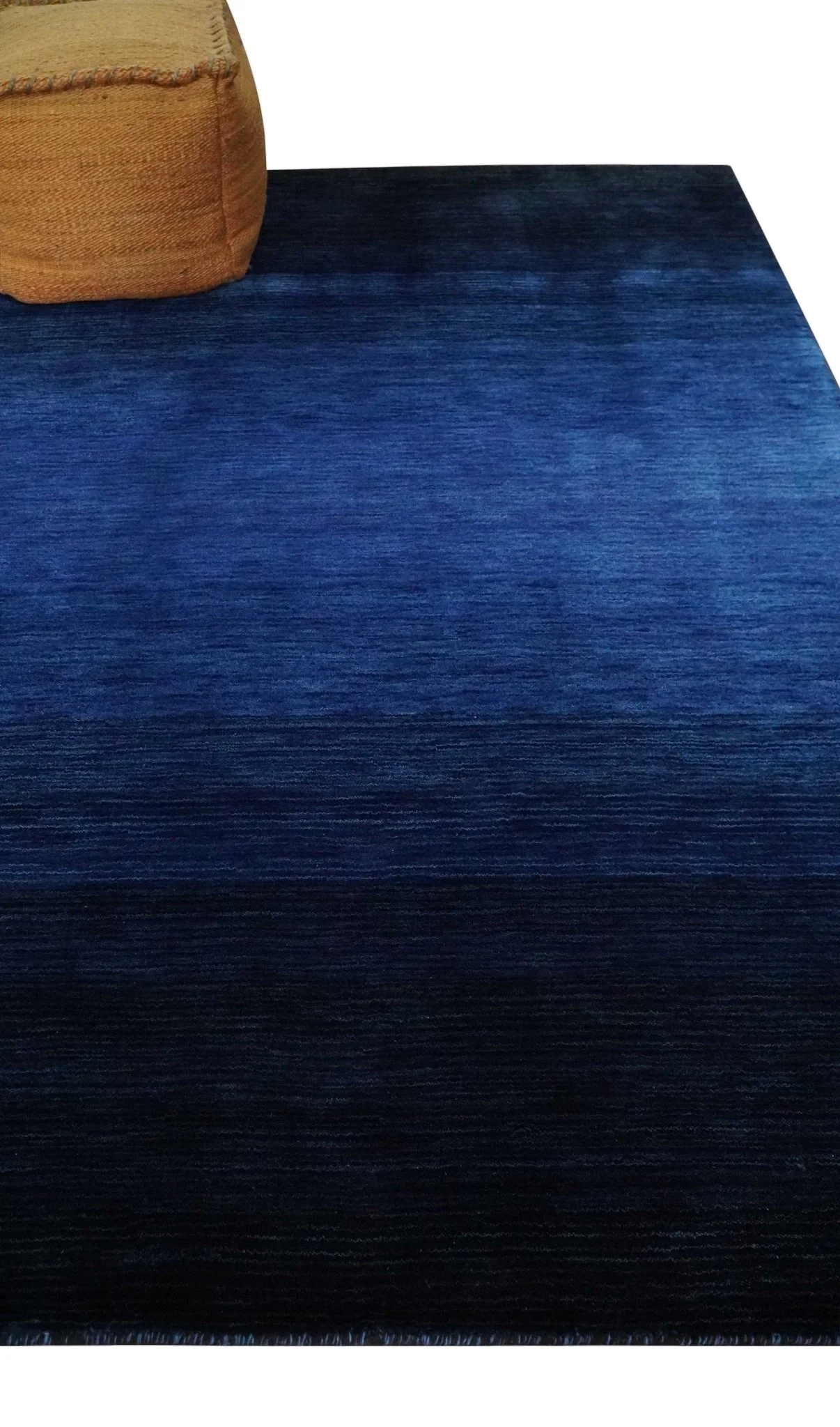 5x7 Ombre Premium look Blue Wool Hand Woven Southwestern Gabbeh Rug - Image 3