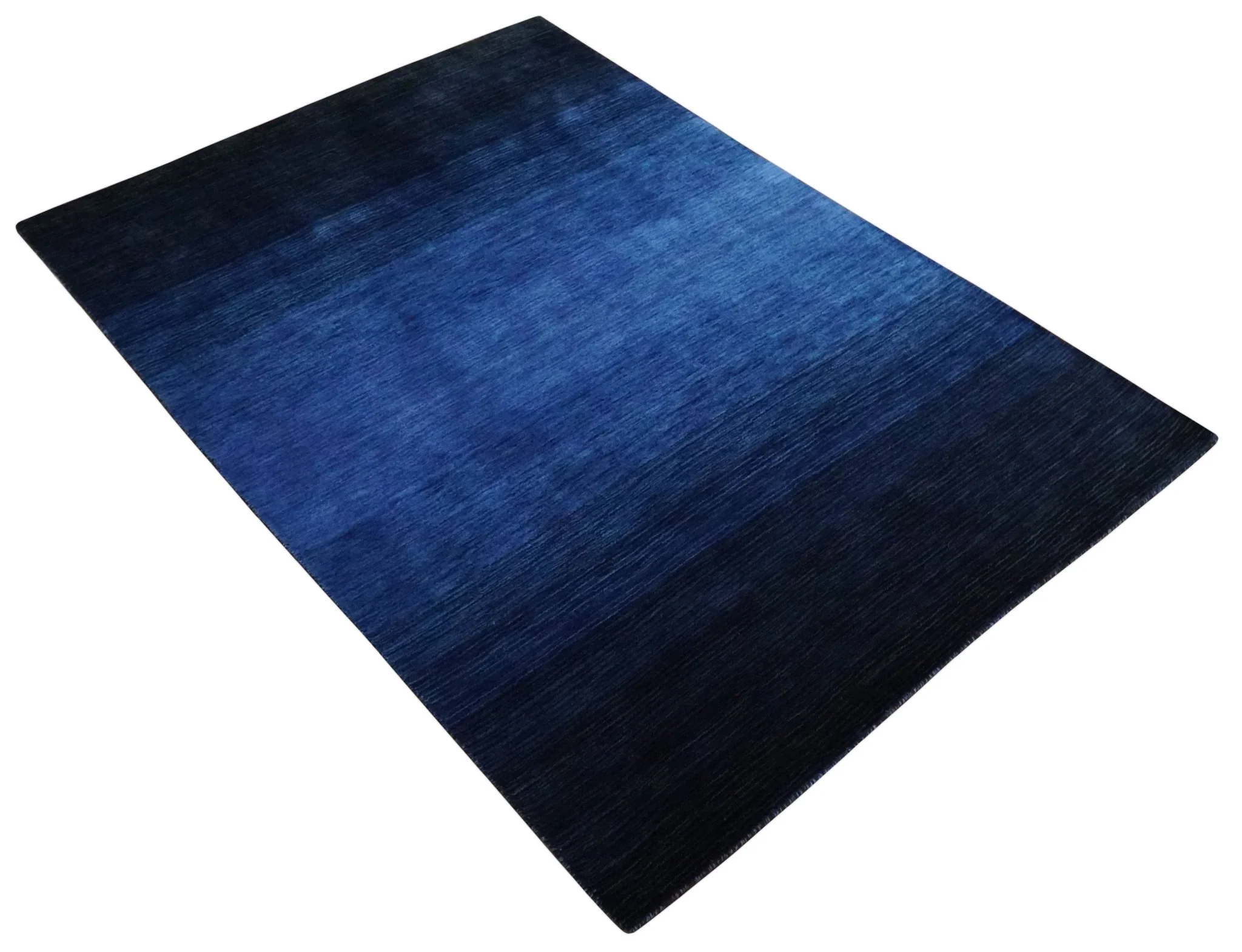 5x7 Ombre Premium look Blue Wool Hand Woven Southwestern Gabbeh Rug - Image 9