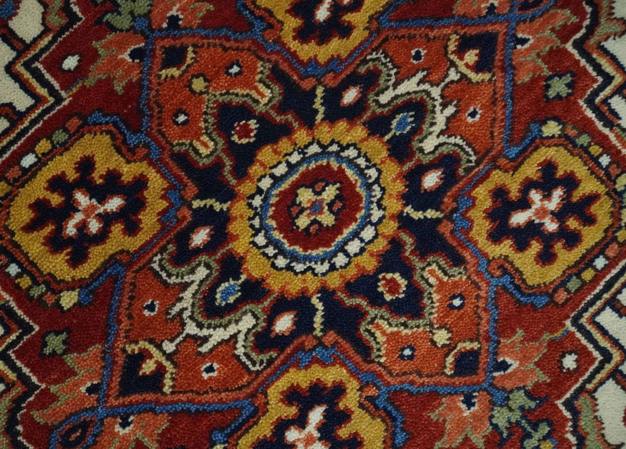 Long 20 feet runner Brown and Ivory Traditional Hallway Rug wool area rug - Image 2
