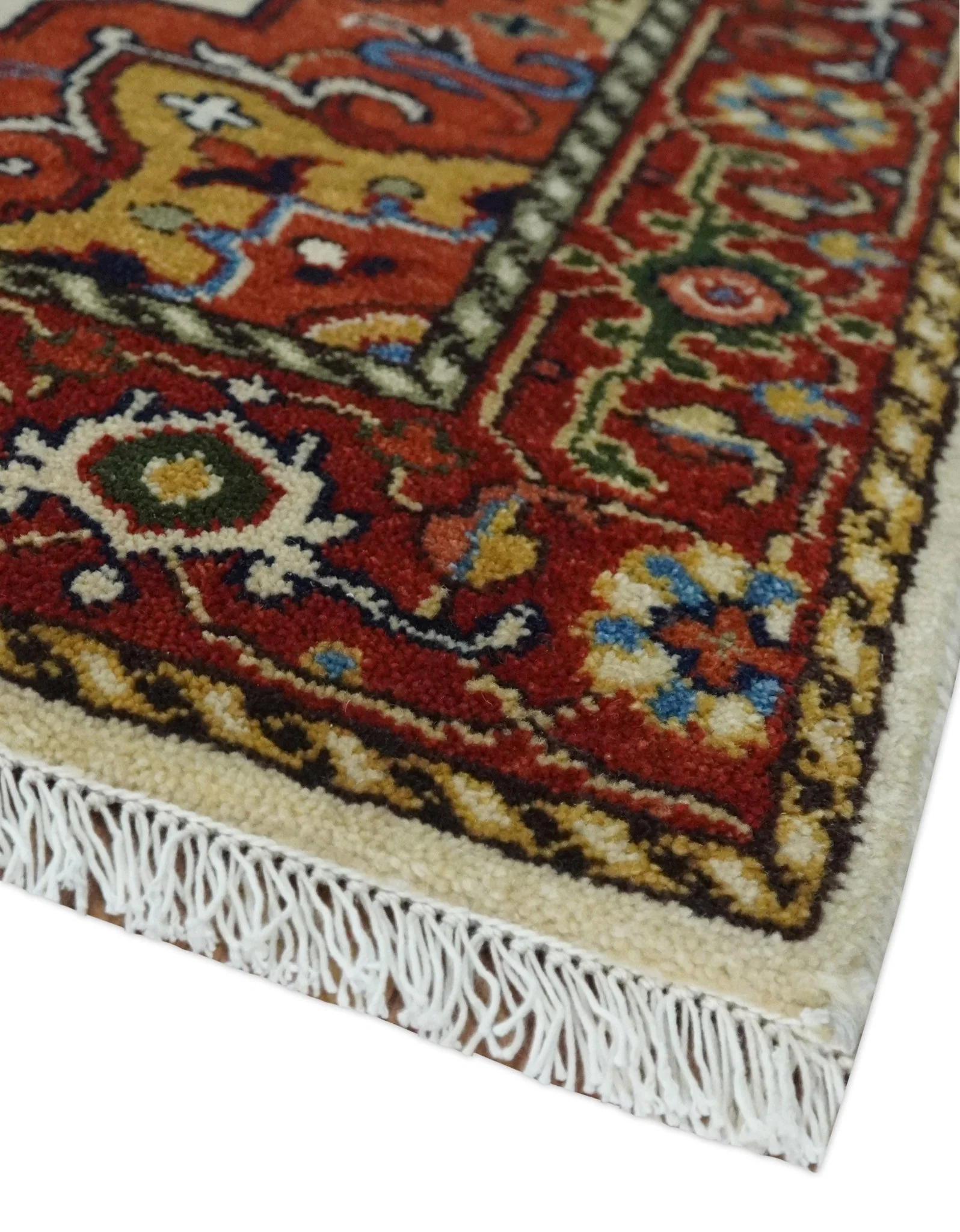 Long 20 feet runner Brown and Ivory Traditional Hallway Rug wool area rug - Image 3