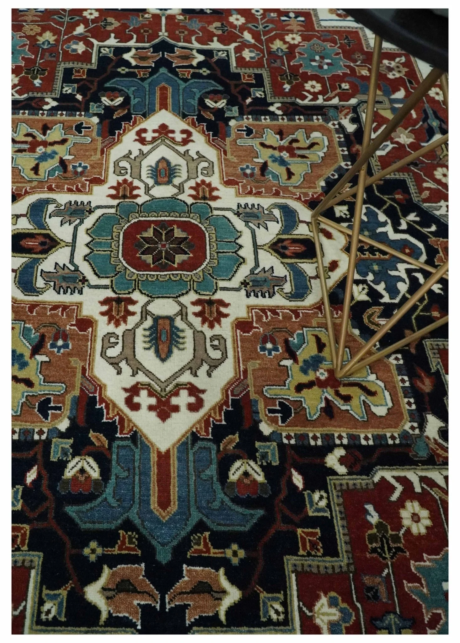 Fine Hand Knotted Brown and Ivory 8x10 and 9x12 Traditional Wool Area Rug - Image 2