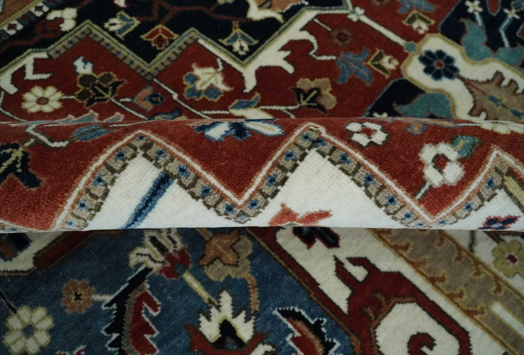 Fine Hand Knotted Brown and Ivory 8x10 and 9x12 Traditional Wool Area Rug - Image 6