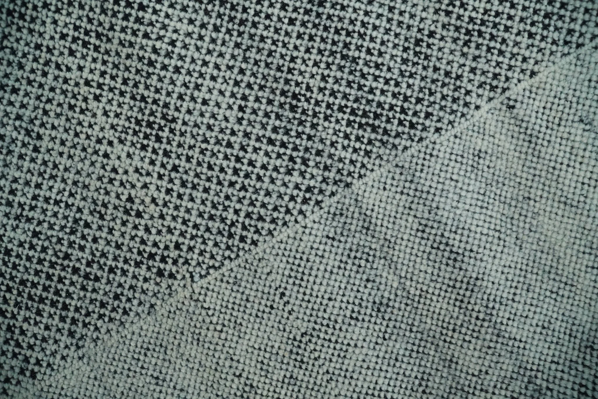 Contemporary Charcoal, Silver and Beige Design 9x12 Hand knotted wool Area Rug - Image 4