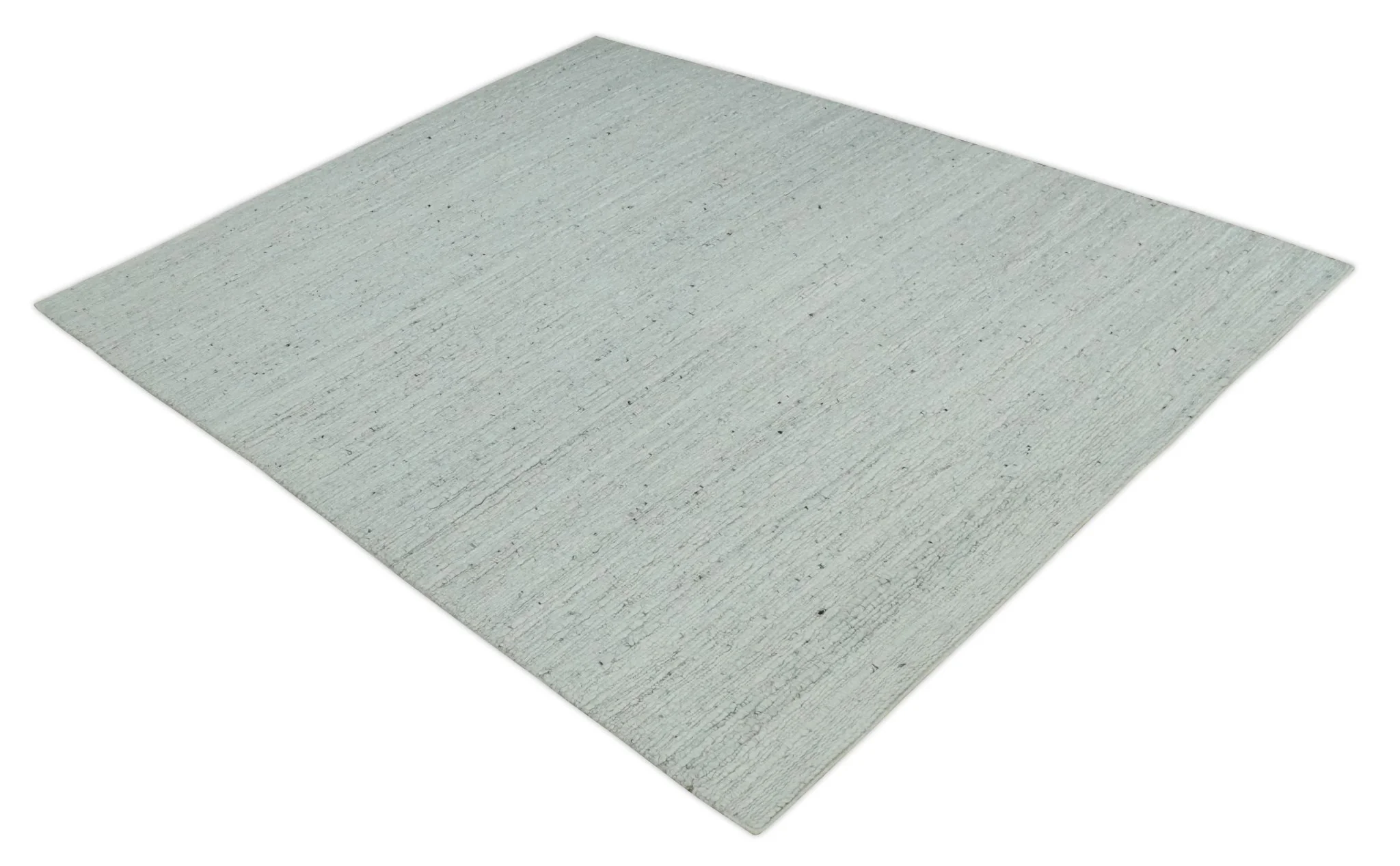 Premium Contemporary loop Pile Ivory Hand woven wool Area Rug - Image 9