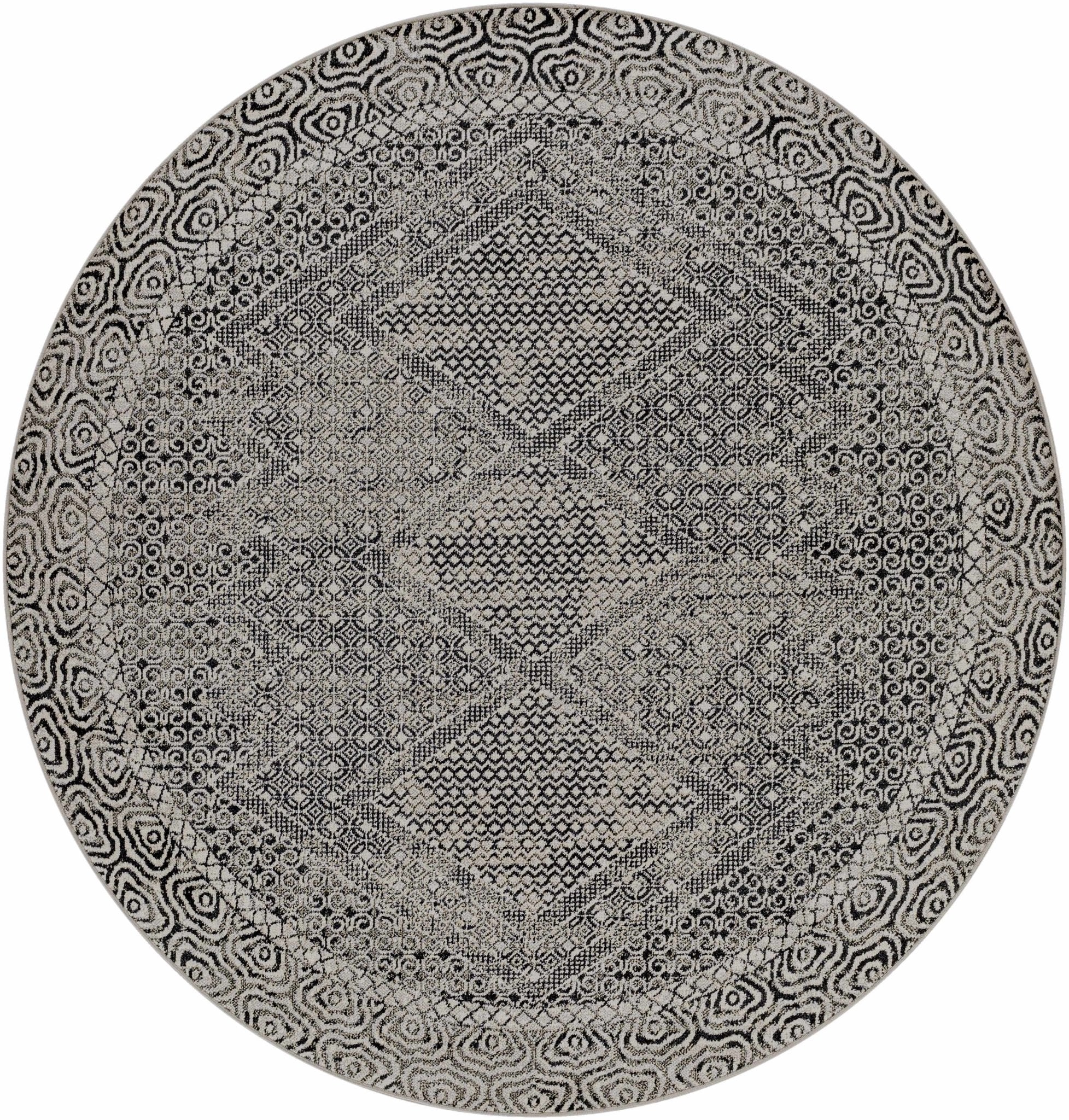 Premium look Silver and Black Geometrical washable Area Rug - Image 12