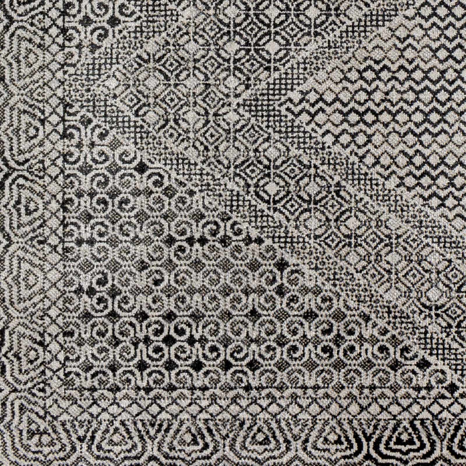 Premium look Silver and Black Geometrical washable Area Rug - Image 7