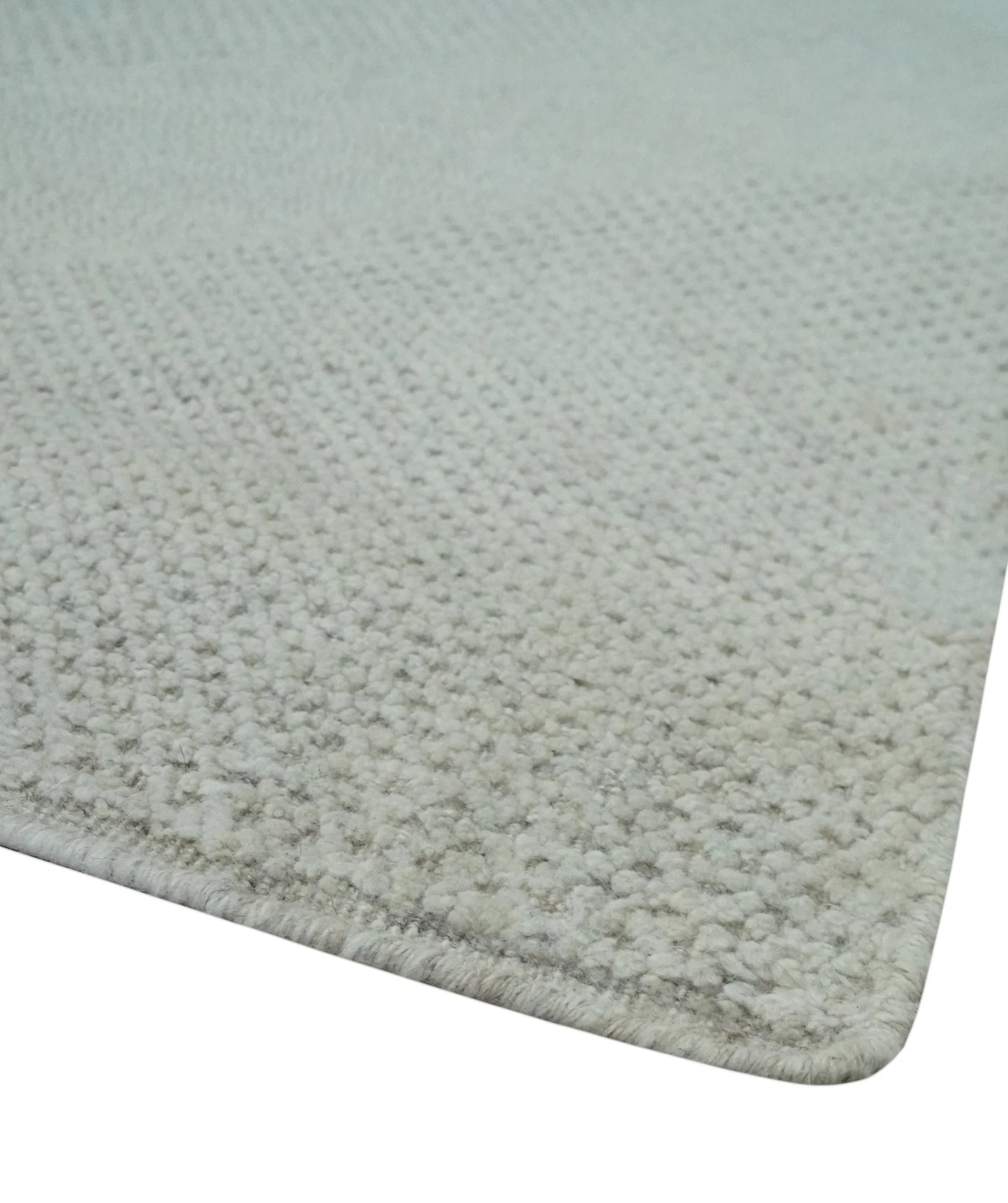 Premium look Solid Ivory Antique carved Design 9x12 Hand knotted wool Area Rug - Image 5