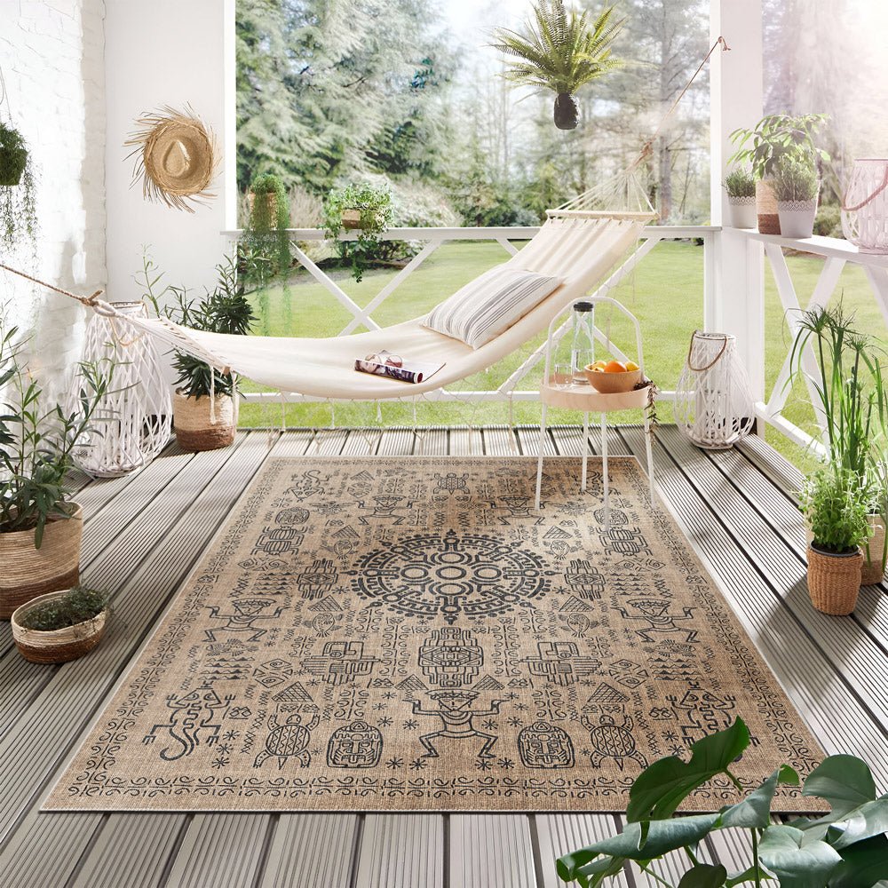 Quartz Design Tan Machine Washable Cotton Area Rug - Image 3