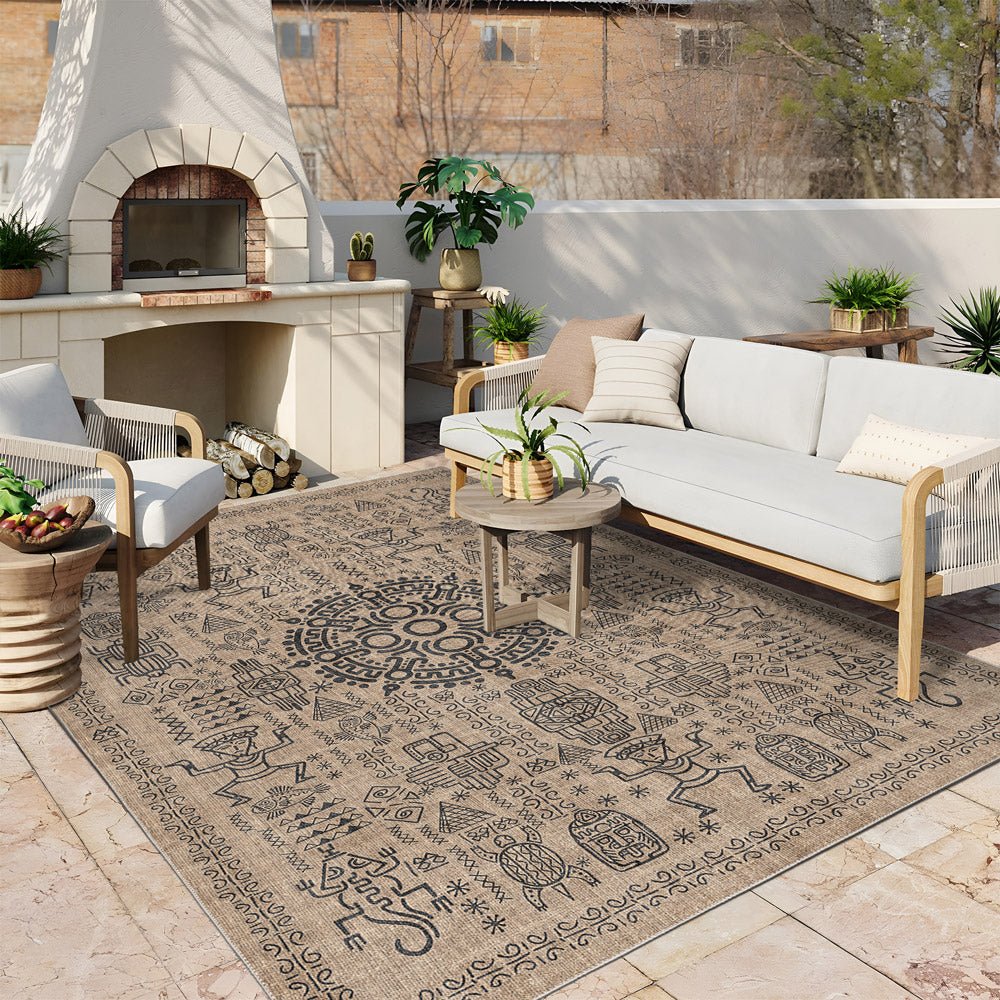 Quartz Design Tan Machine Washable Cotton Area Rug - Image 4