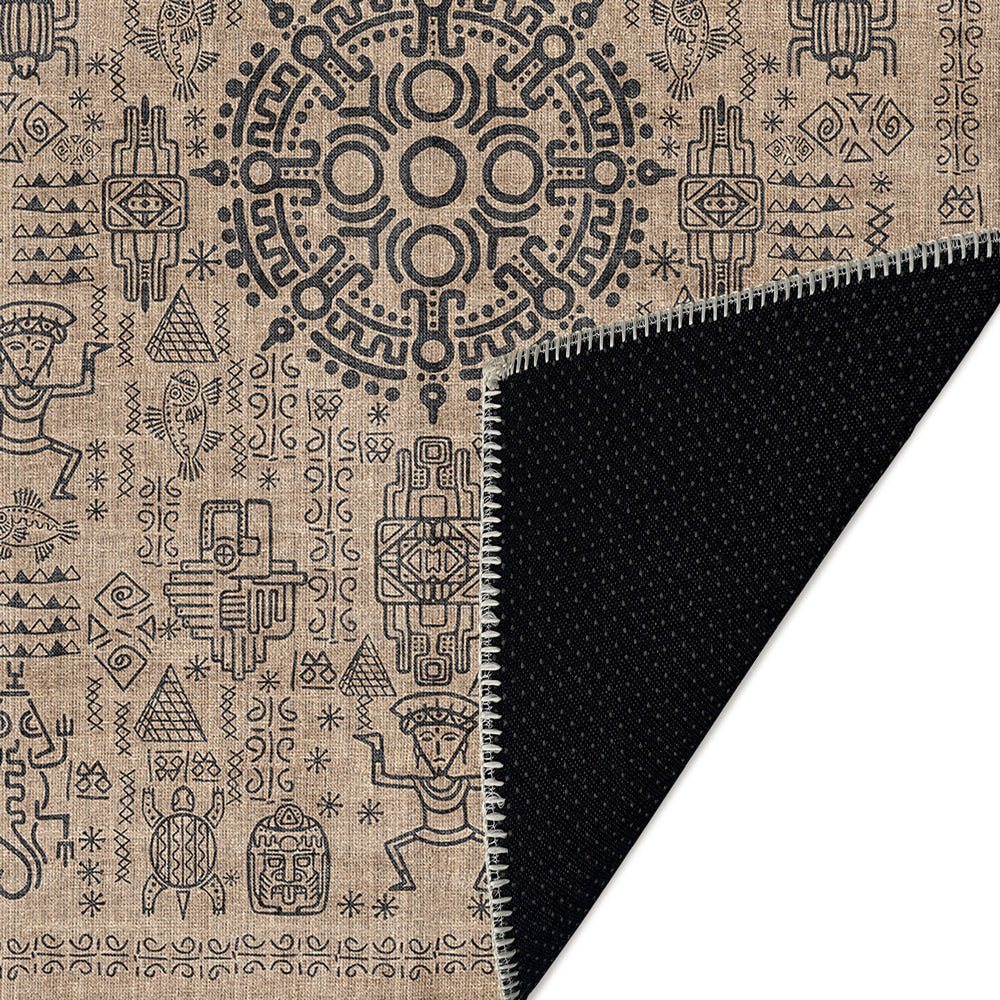 Quartz Design Tan Machine Washable Cotton Area Rug - Image 6